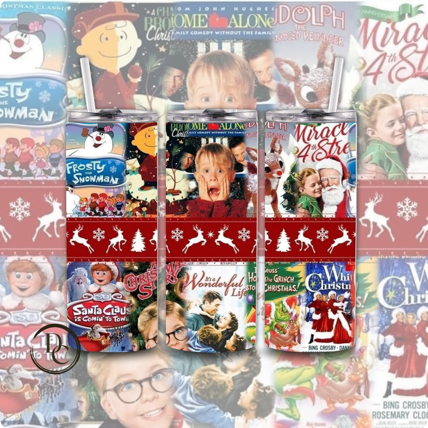 Christmas 20 Oz Custom Sublimation Tumbler Stainless Steel #45