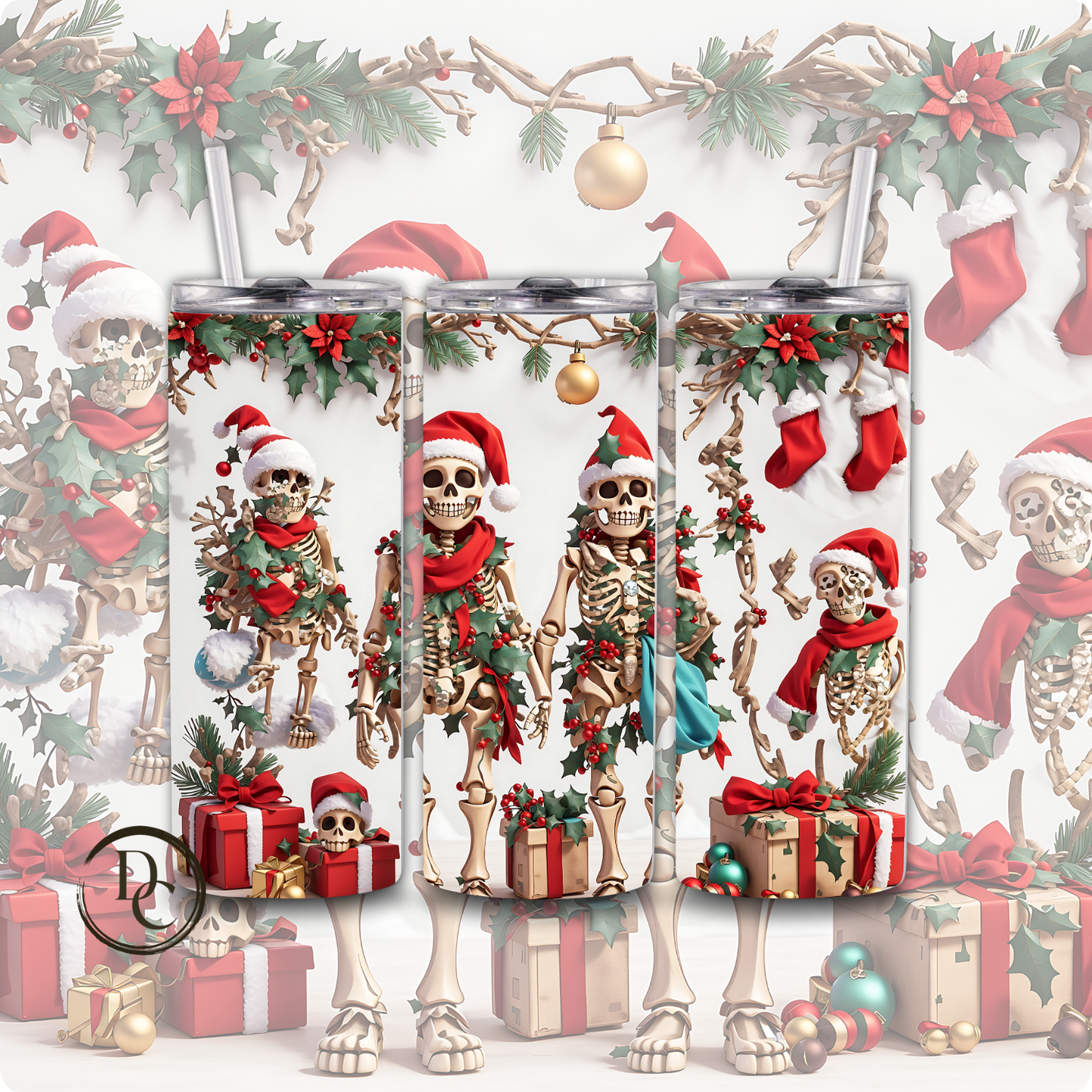 Christmas 20 Oz Custom Sublimation Tumbler Stainless Steel #46