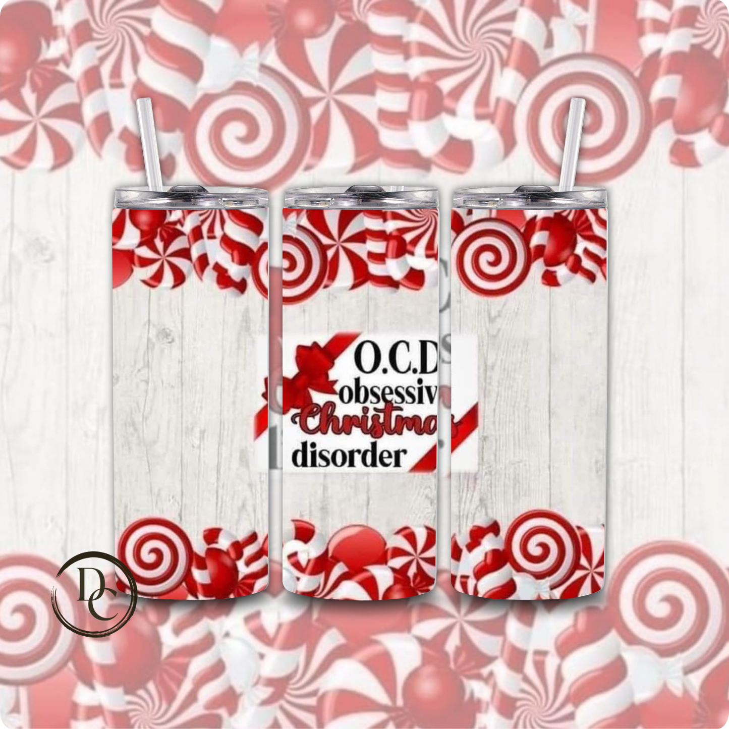 Christmas 20 Oz Custom Sublimation Tumbler Stainless Steel #9