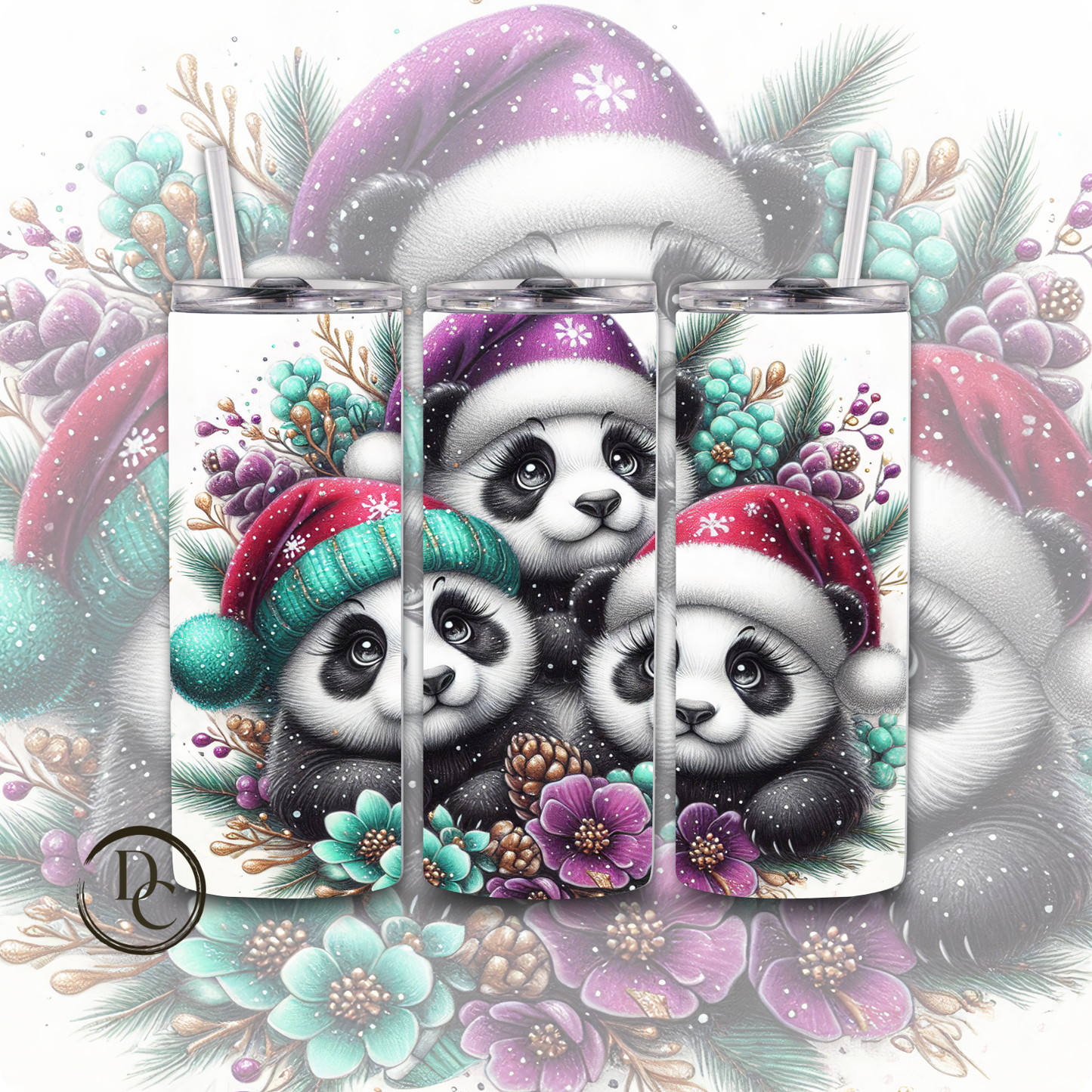 Christmas Animals 20 oz Custom Sublimation Tumbler Stainless Steel#2