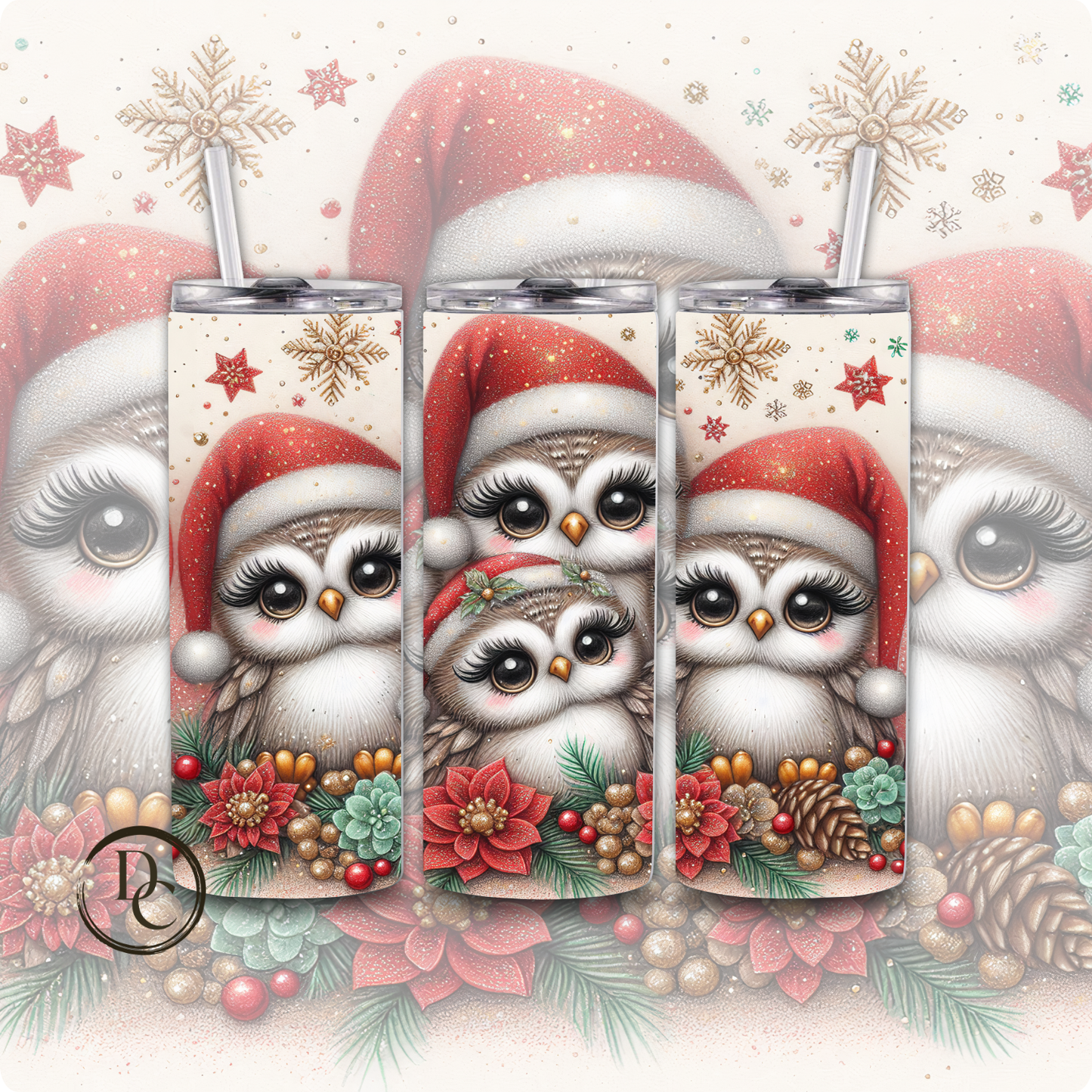 Christmas Animals 20 oz Custom Sublimation Tumbler Stainless Steel #19