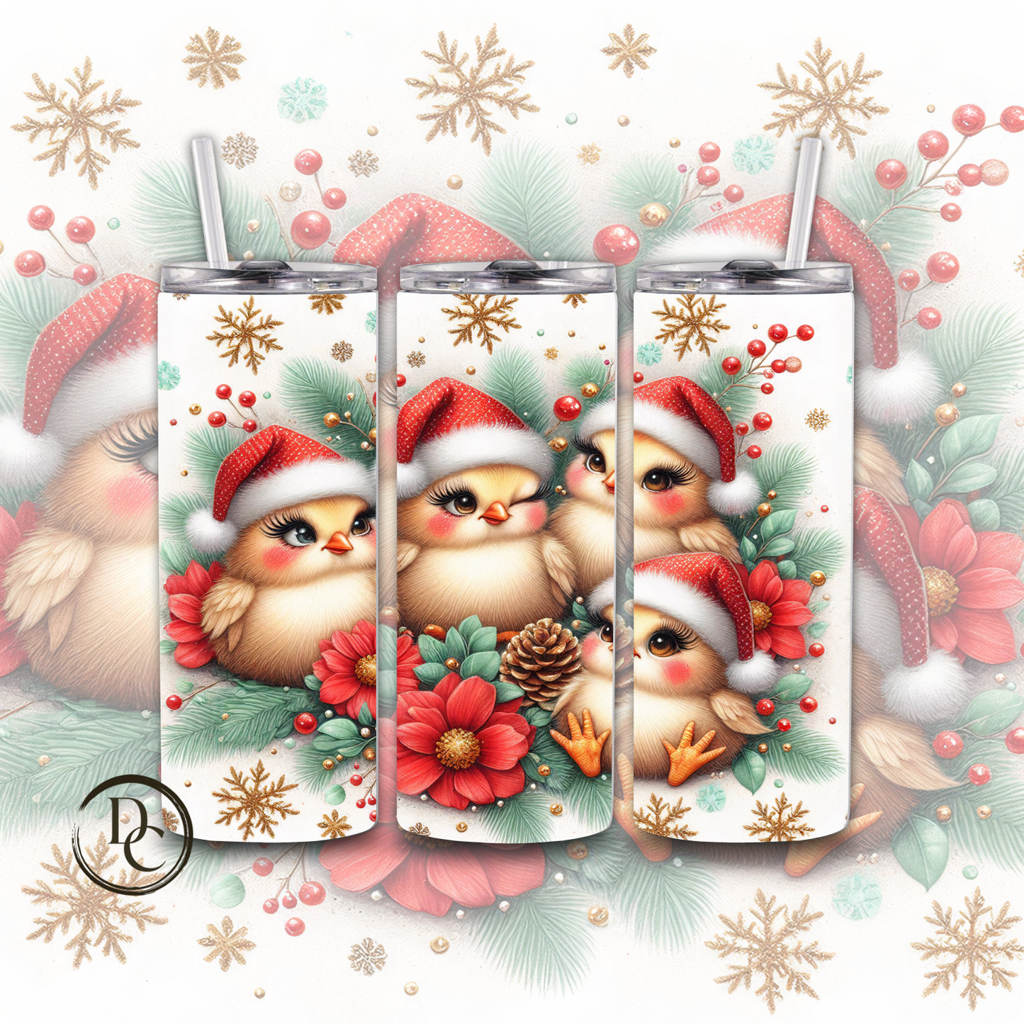 Christmas Animals 20 oz Custom Sublimation Tumbler Stainless Steel