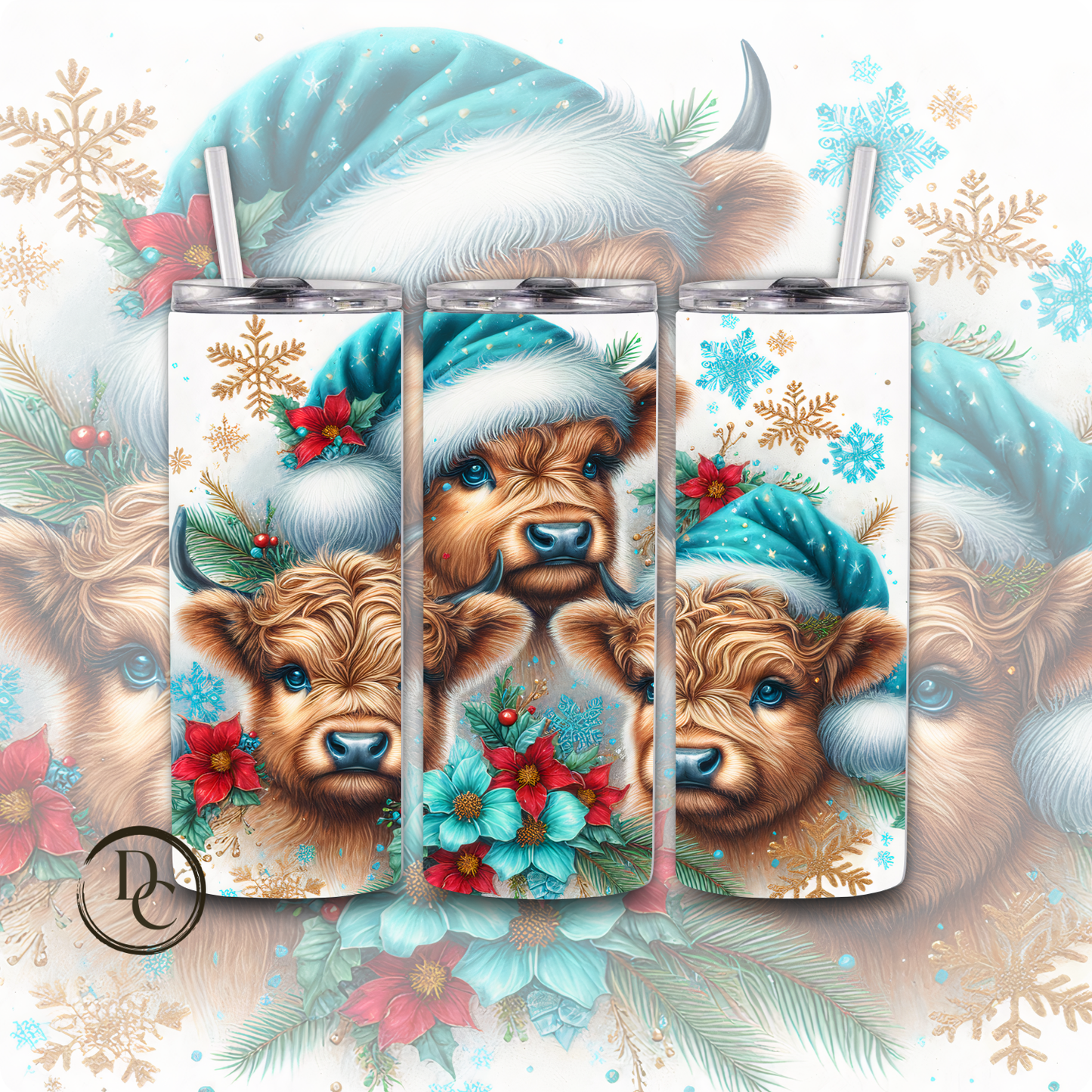 Christmas Animals 20 oz Custom Sublimation Tumbler Stainless Steel #4