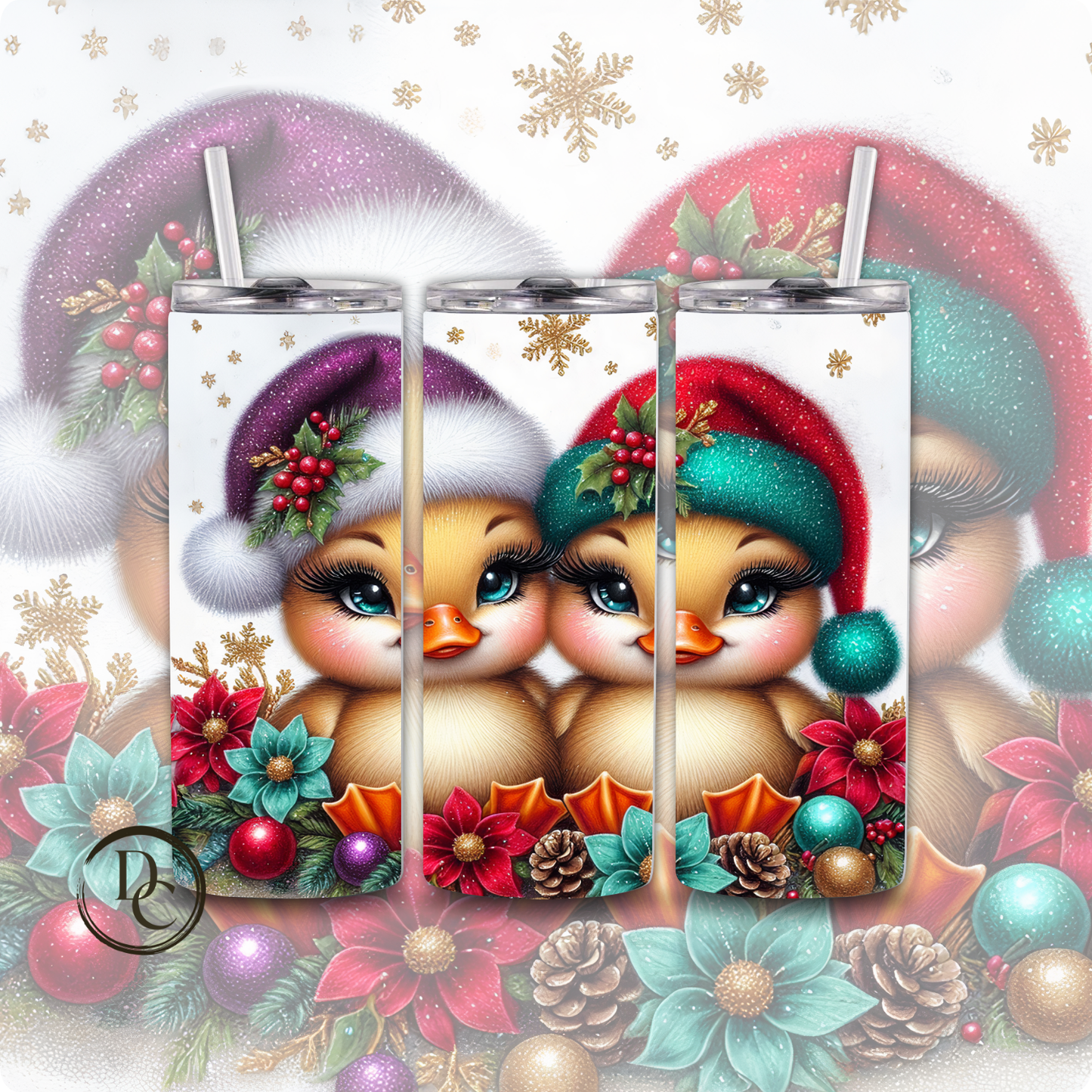 Christmas Animals 20 oz Custom Sublimation Tumbler Stainless Steel #9