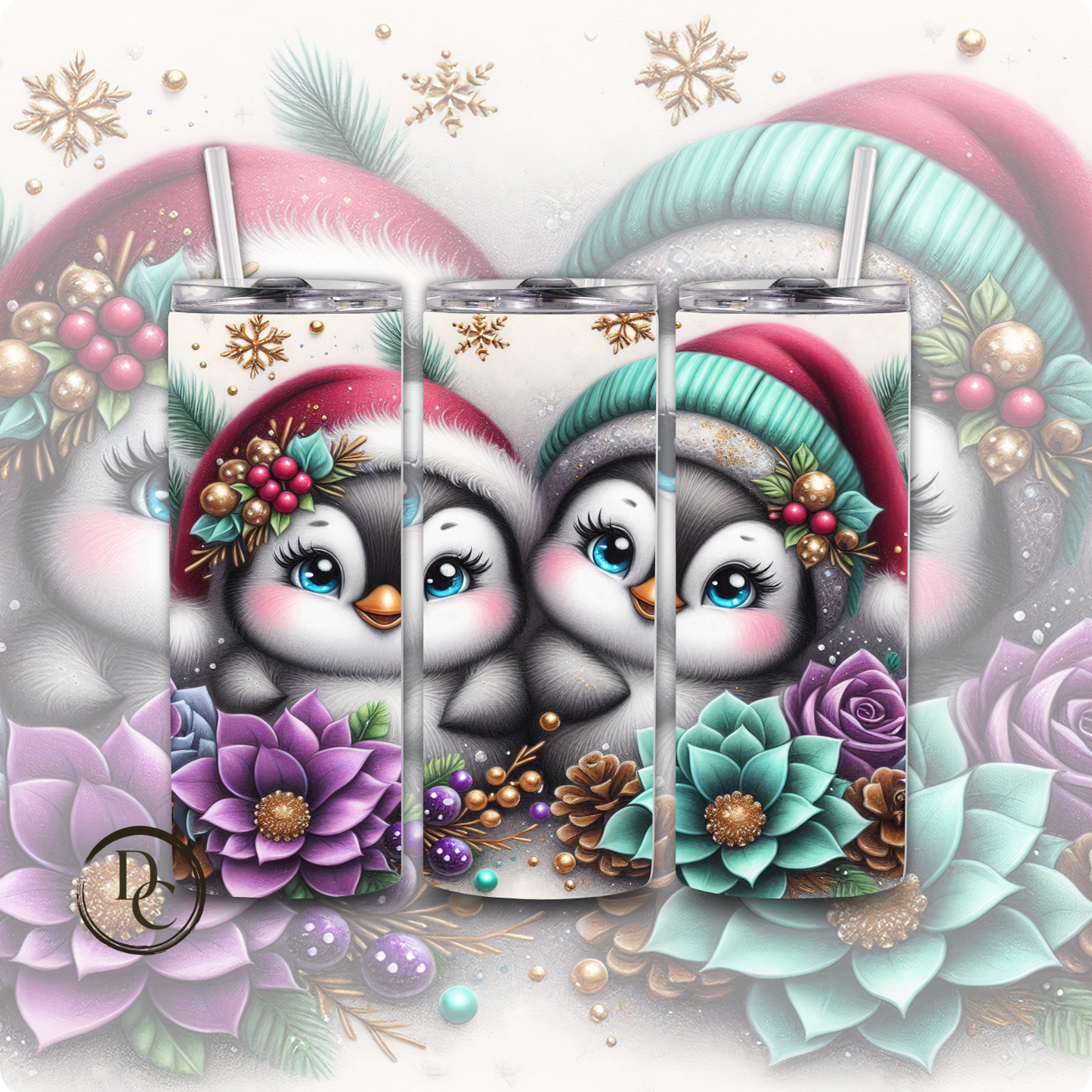 Christmas Animals 20 oz Custom Sublimation Tumbler Stainless Steel #10