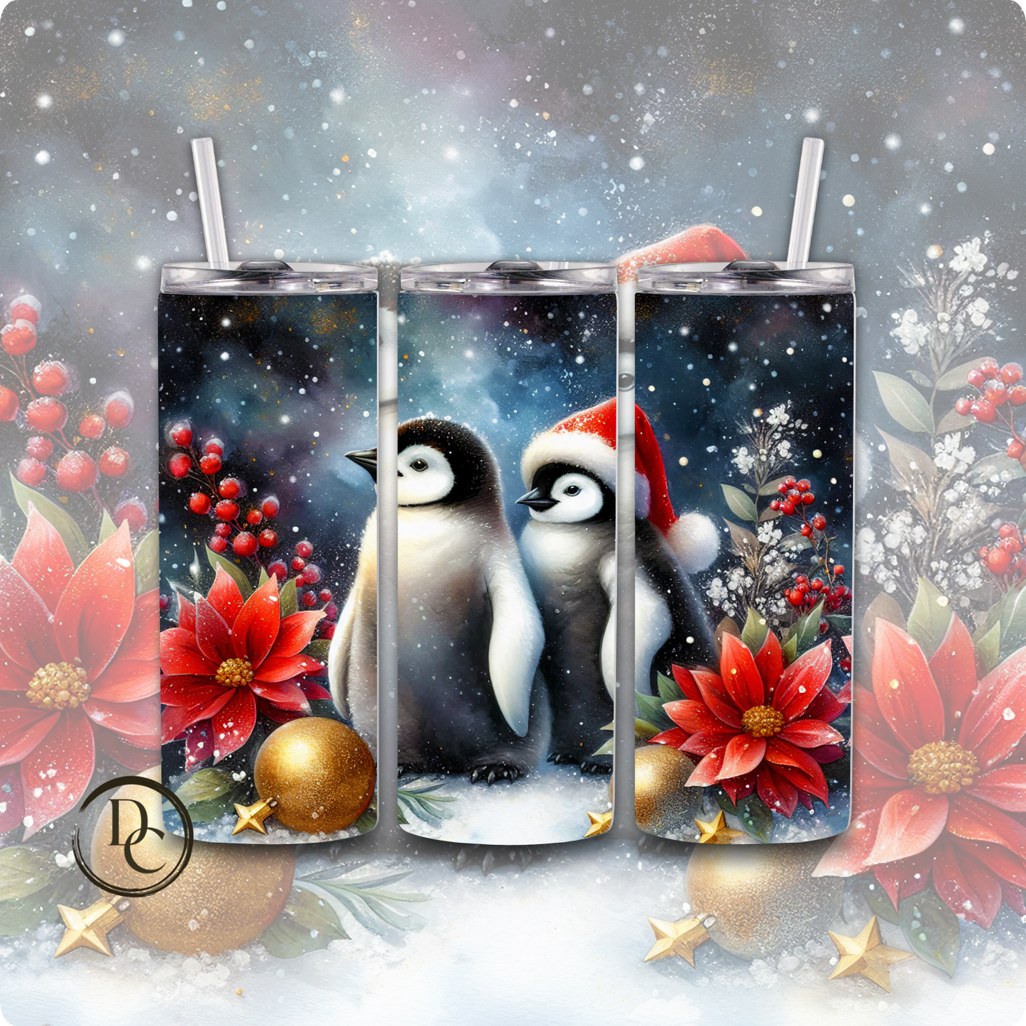 Christmas Bird 20 Oz Custom Sublimation Tumbler Stainless Steel Cardinals, Owl, Dove, Blue Bird # 12