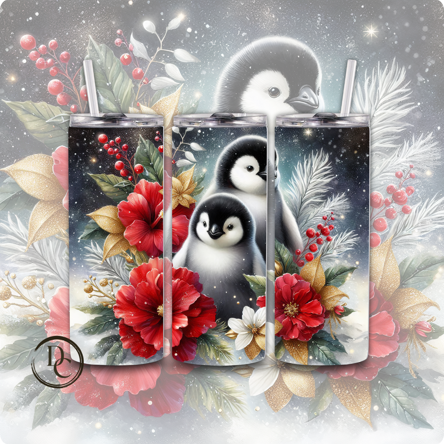 Christmas Bird 20 Oz Custom Sublimation Tumbler Stainless Steel Cardinals, Owl, Dove, Blue Bird # 24