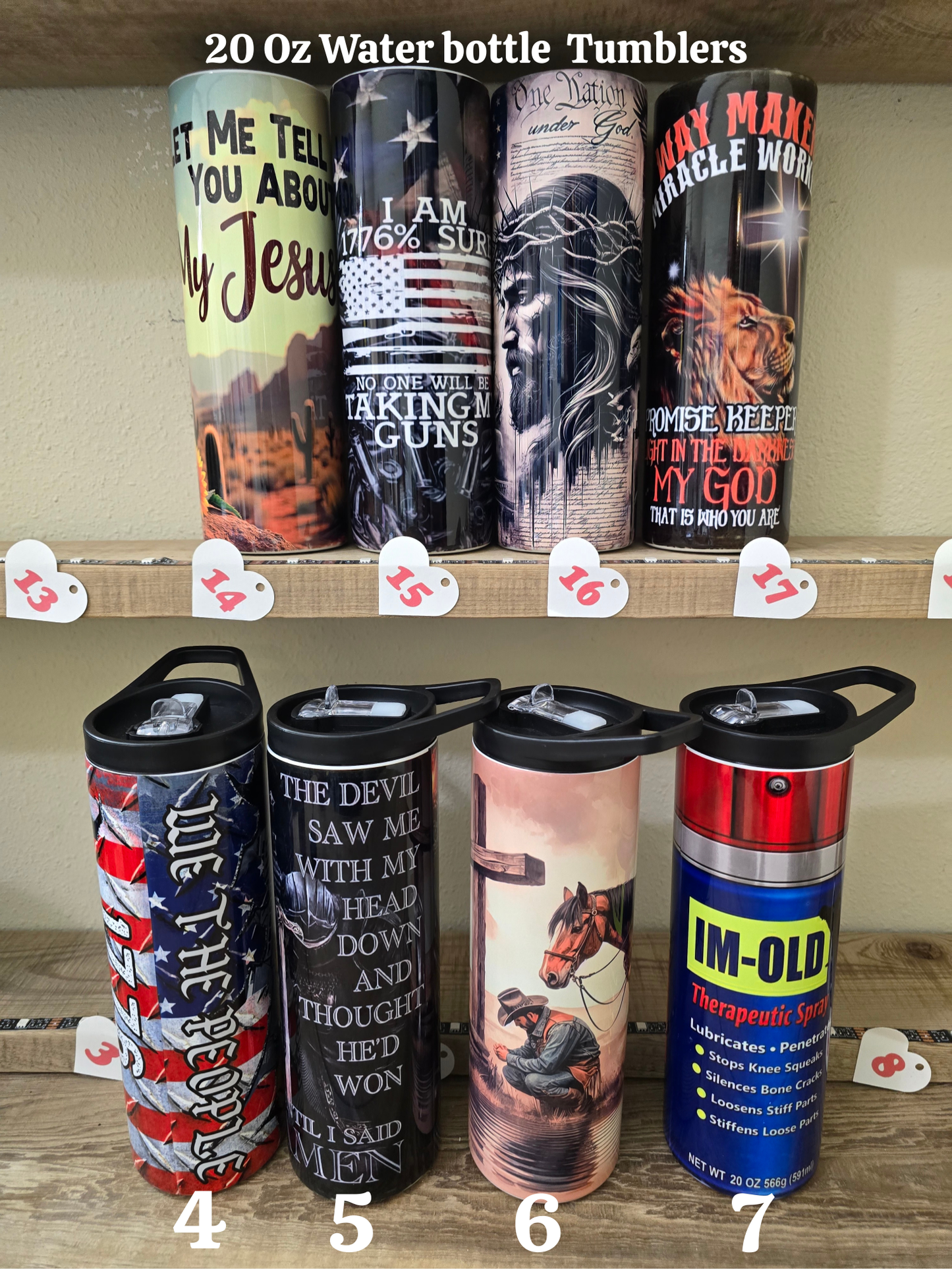 We the people Custom Sublimation Water Bottle/ With regular lid Tumbler #4