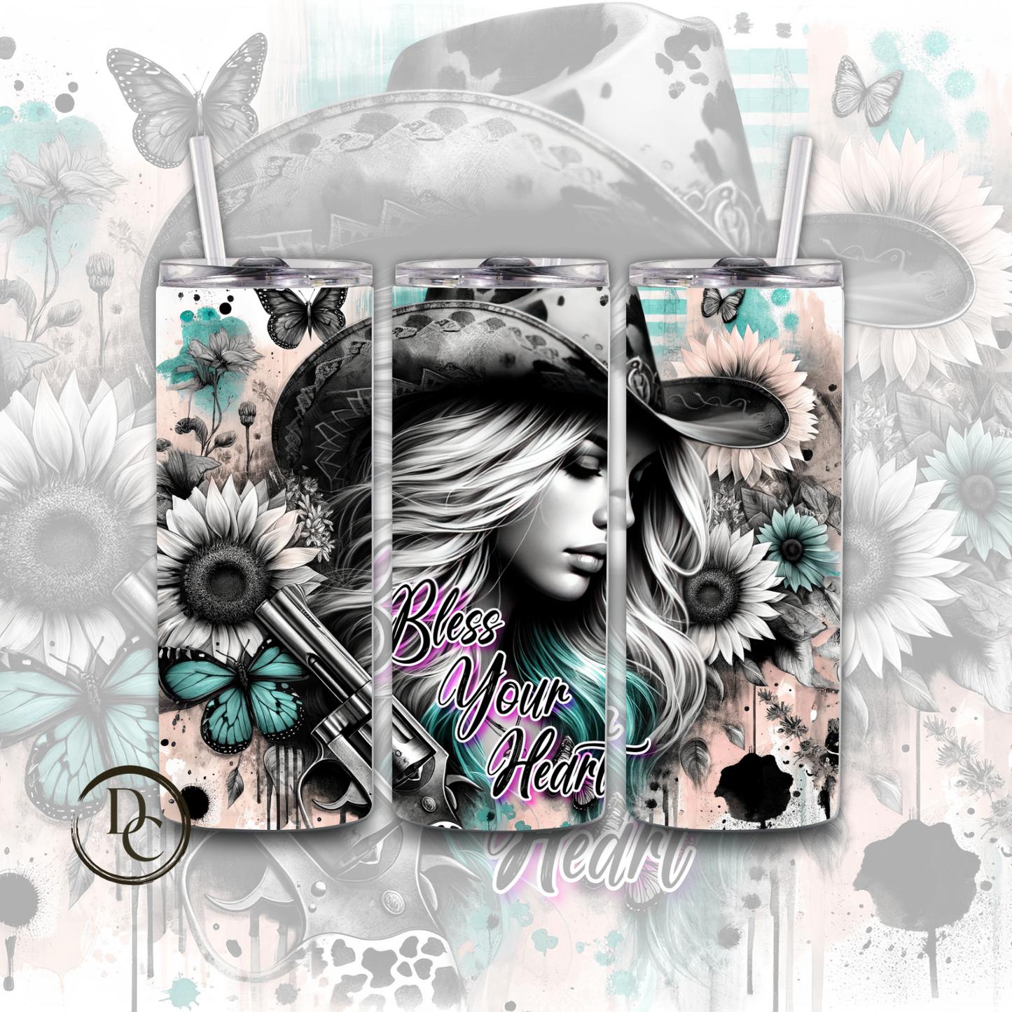 BLESS YOUR HEART 20 oz Custom Sublimation Tumbler Stainless Steel #10