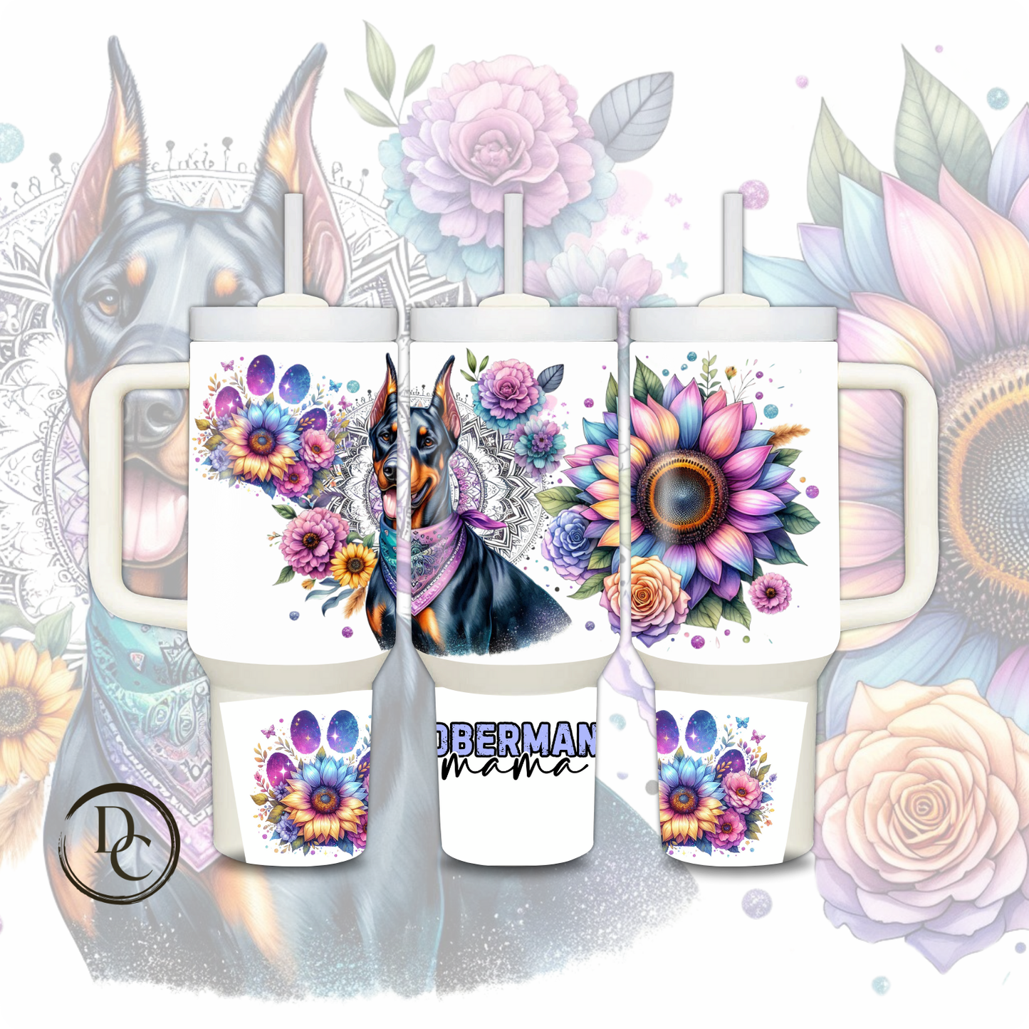 GERMAN SHEPHERD MAMA 30 oz/40 oz 20 oz Custom Sublimation Tumbler Stainless Steel 8