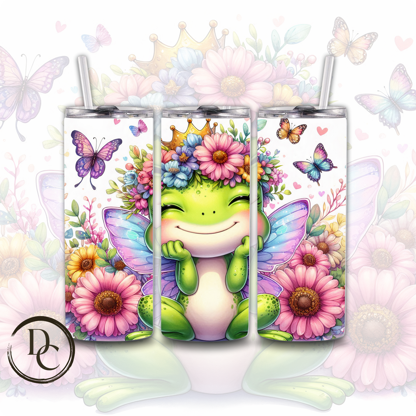 Kitten with Fairy Wings Animals 20 oz Custom Sublimation Tumbler Stainless Steel 13