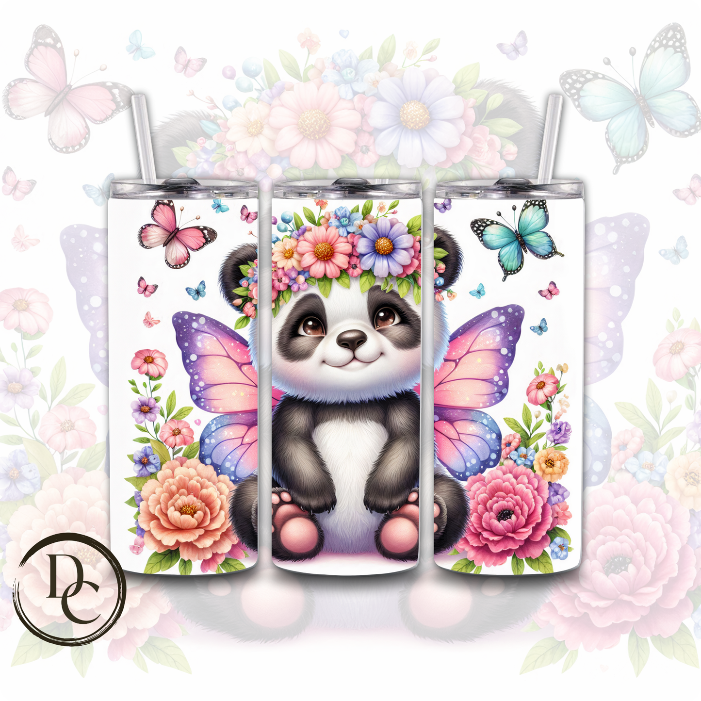 Kitten with Fairy Wings Animals 20 oz Custom Sublimation Tumbler Stainless Steel 13