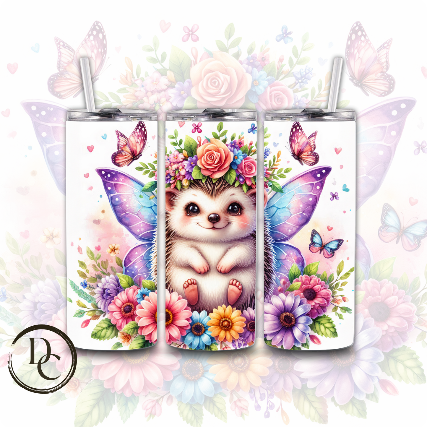 Bear with Fairy Wings Animals 20 oz Custom Sublimation Tumbler Stainless Steel #26