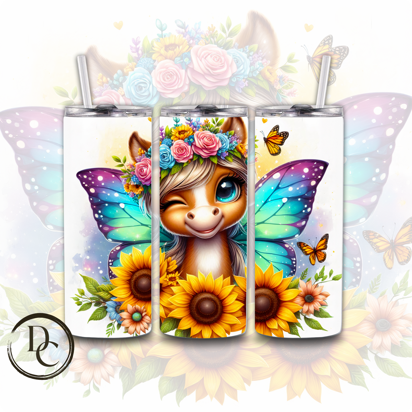 Koala Fairy Animals 20 oz Custom Sublimation Tumbler Stainless Steel 4