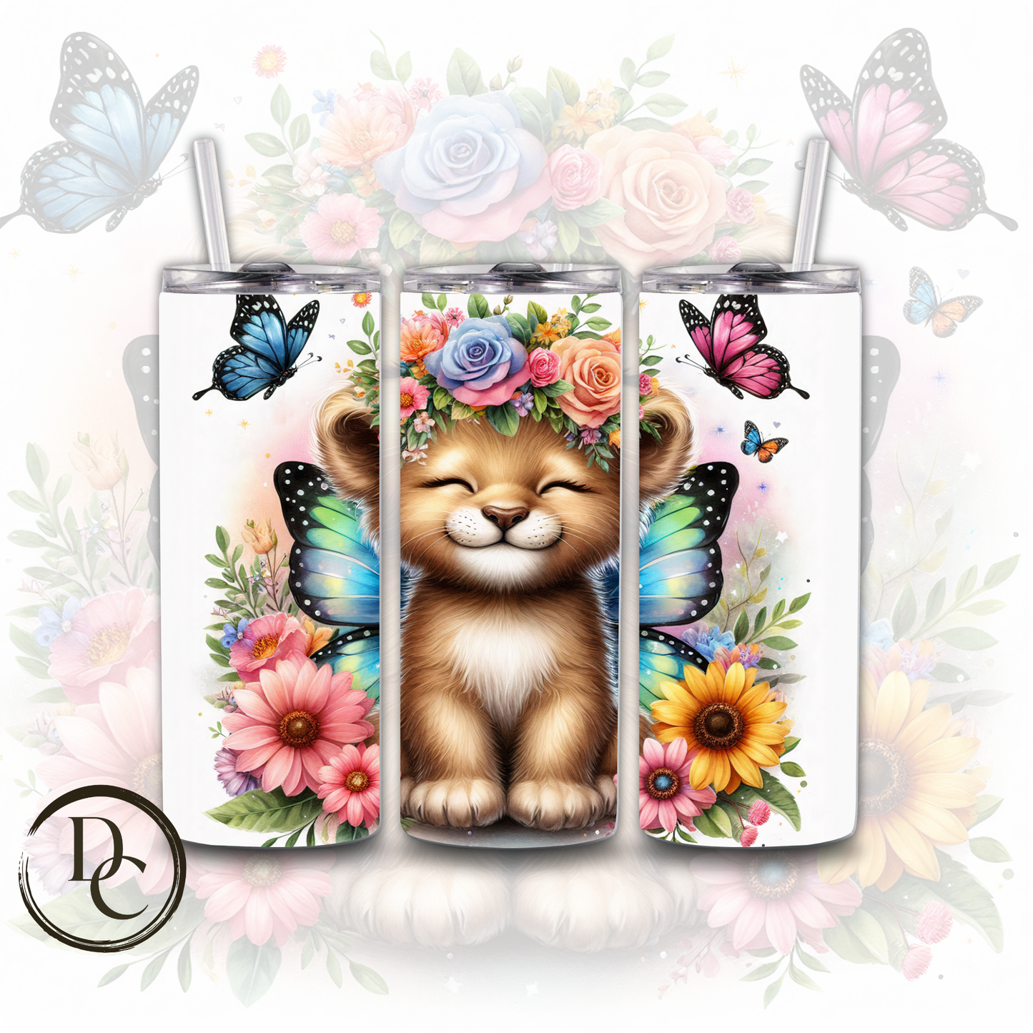 Unicorn with Fairy Wings Animals 20 oz Custom Sublimation Tumbler Stainless Steel10