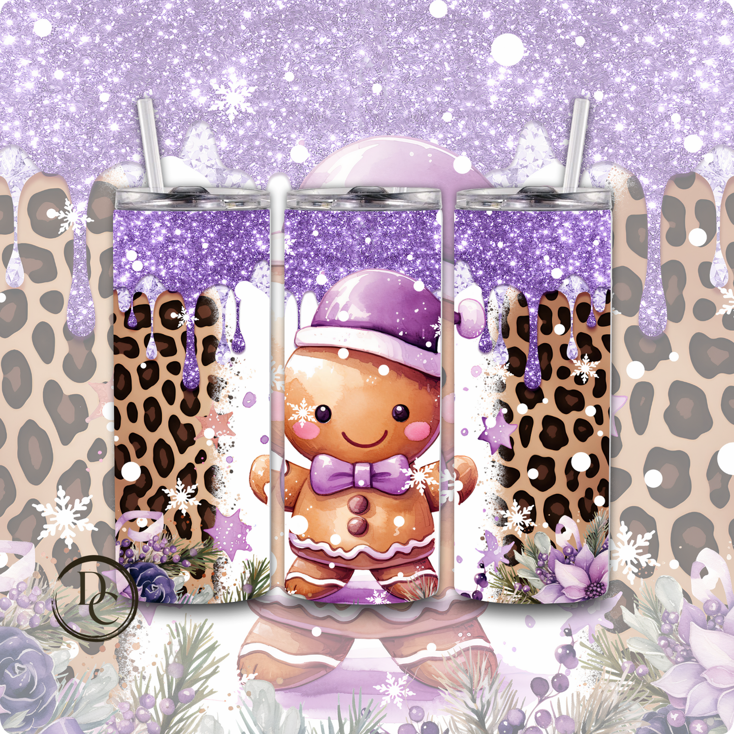 Christmas Cow 20 Oz Custom Sublimation Tumbler Stainless Steel# 11