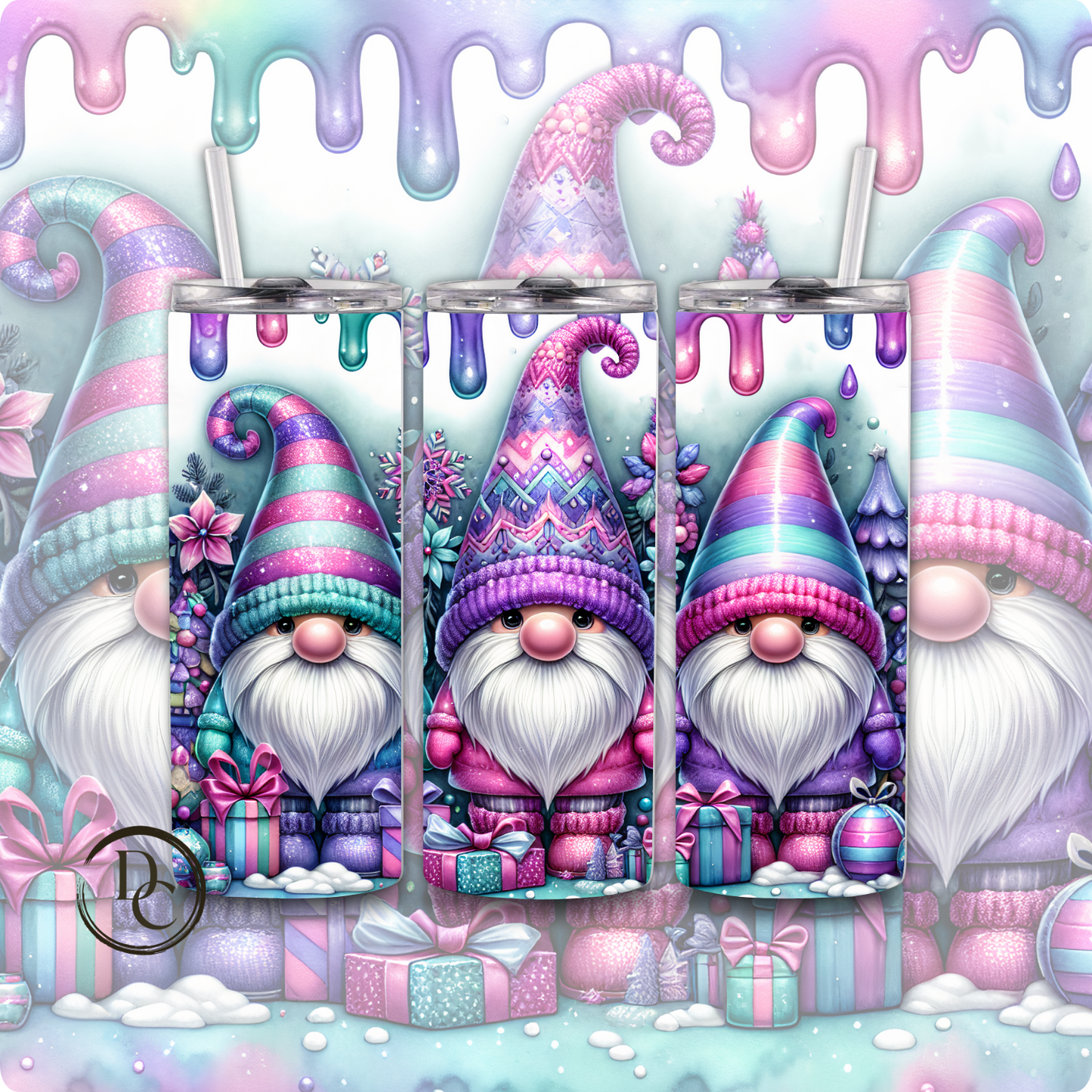 Christmas Kittens 20 Oz Custom Sublimation Tumbler Stainless Steel# 23