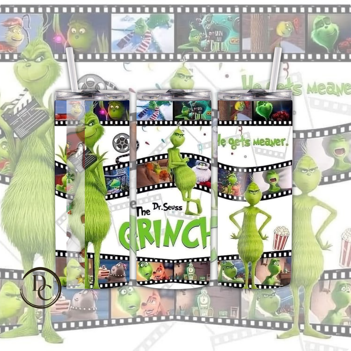 Grinchmas Blend 20 oz Custom Sublimation Tumbler Stainless Steel # 13