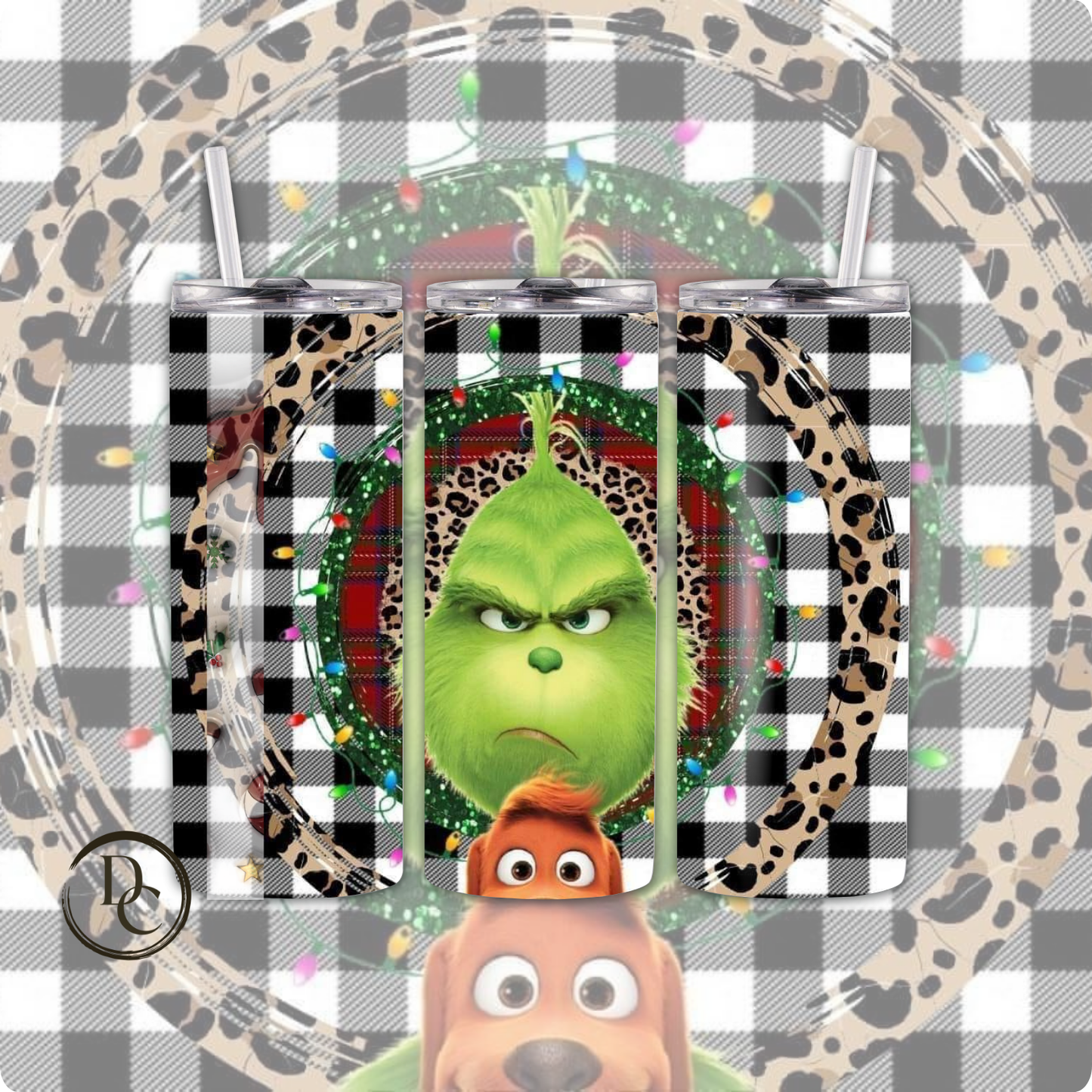 Grinch 20 oz Custom Sublimation Tumbler Stainless Steel #20