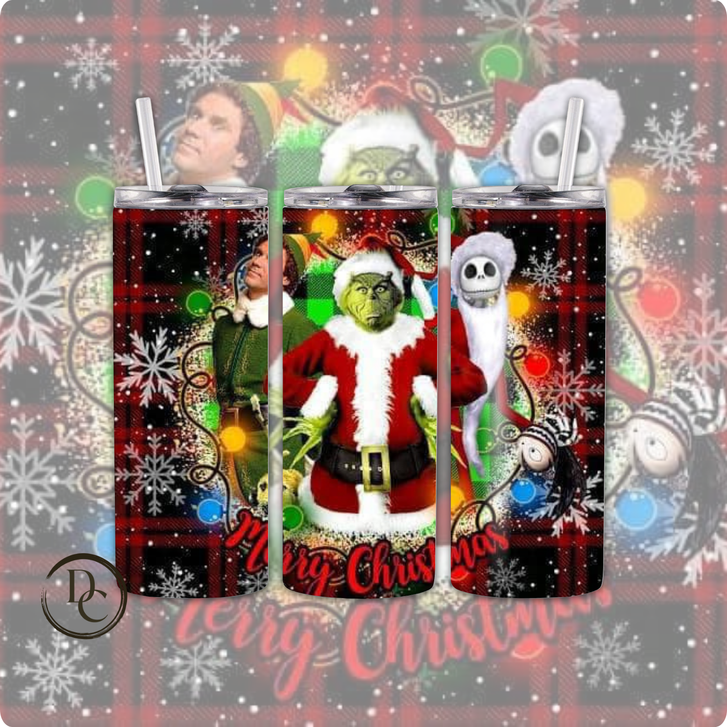 Grinch 20 oz Custom Sublimation Tumbler Stainless Steel 22