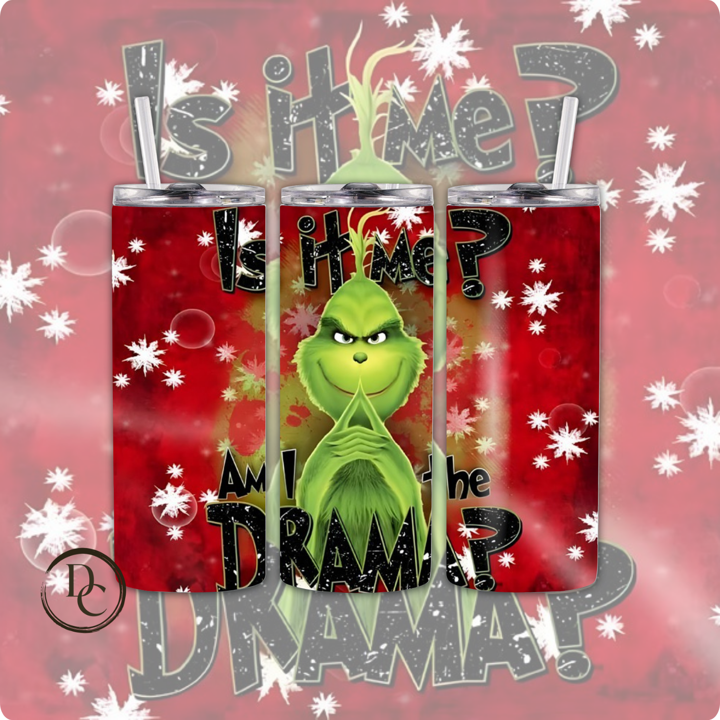 Grinch 20 oz Custom Sublimation Tumbler Stainless Steel 28