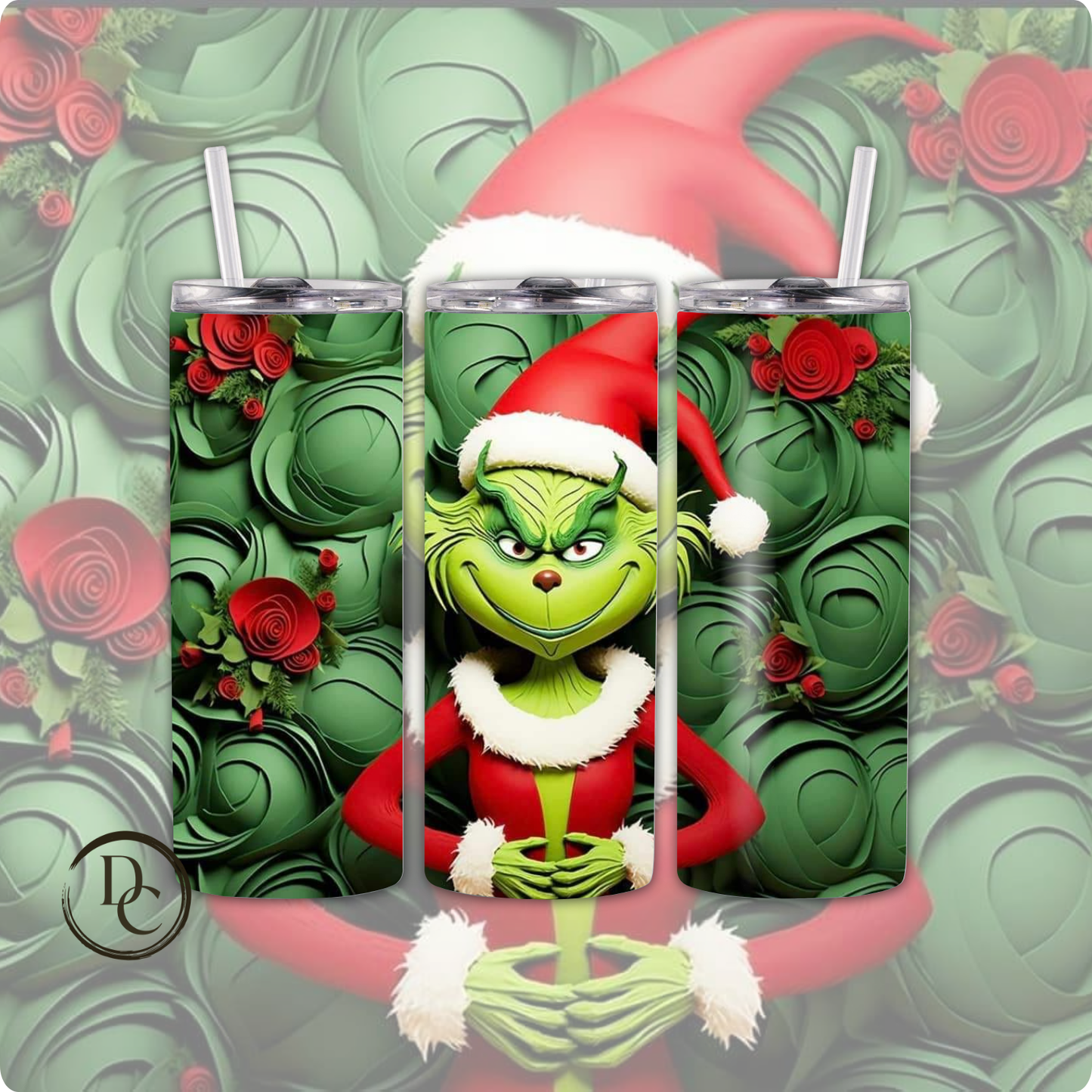 Grinch 20 oz Custom Sublimation Tumbler Stainless Steel 29