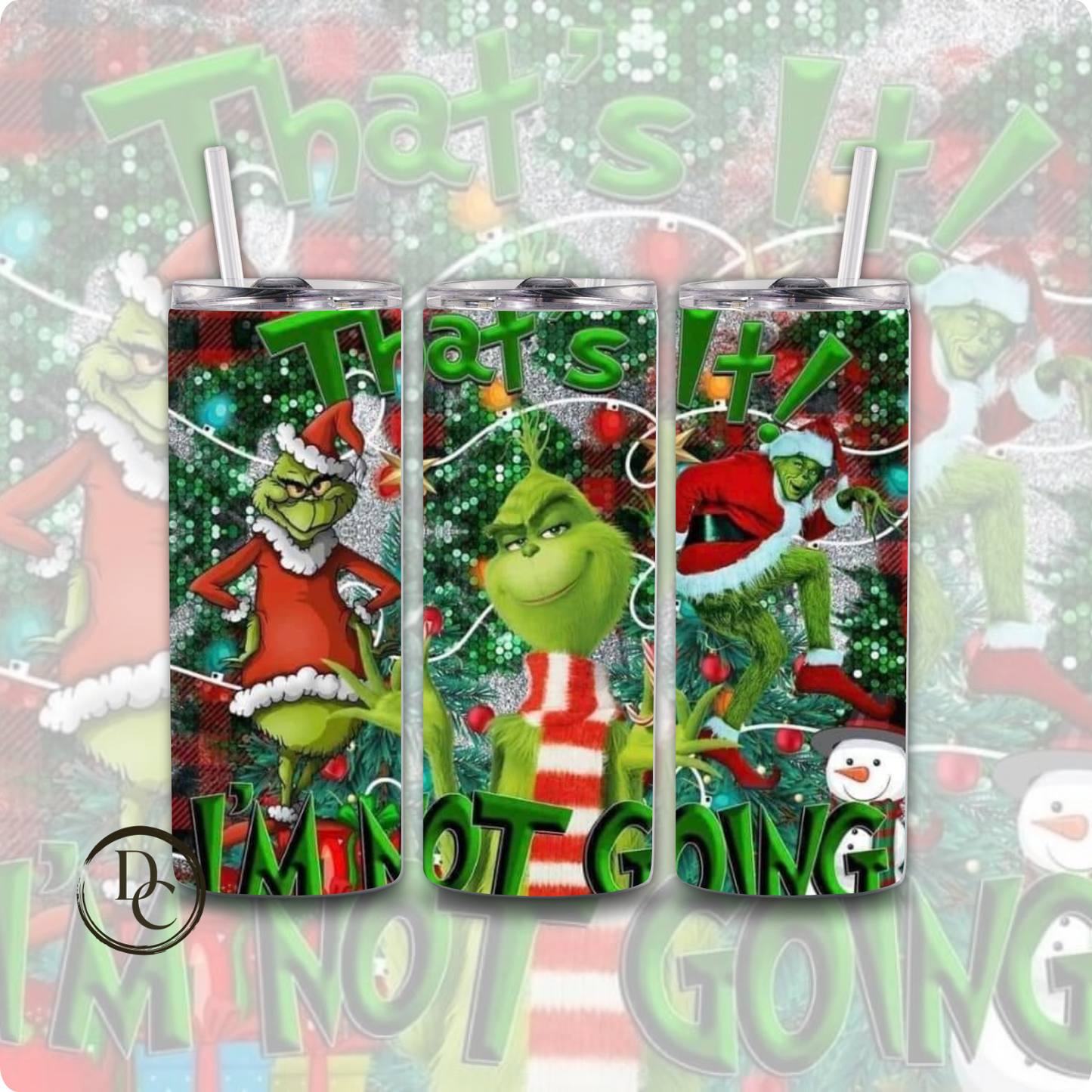 Grinch 20 Oz Tumblers 20 oz Custom Sublimation Tumbler Stainless Steel 48