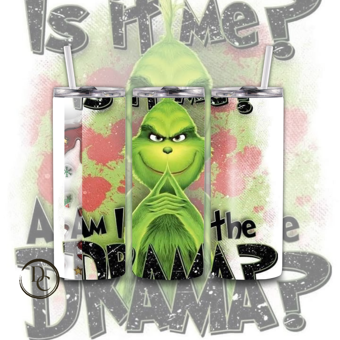 Grinchmas 20 oz Custom Sublimation Tumbler Stainless Steel # 7