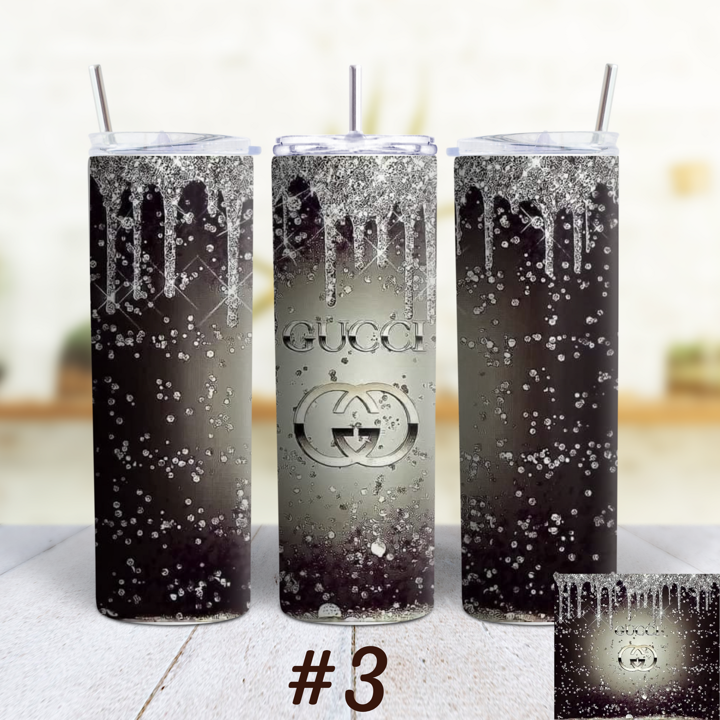 Gucci 20 oz Custom Sublimation Tumbler Stainless Steel Insulated 4