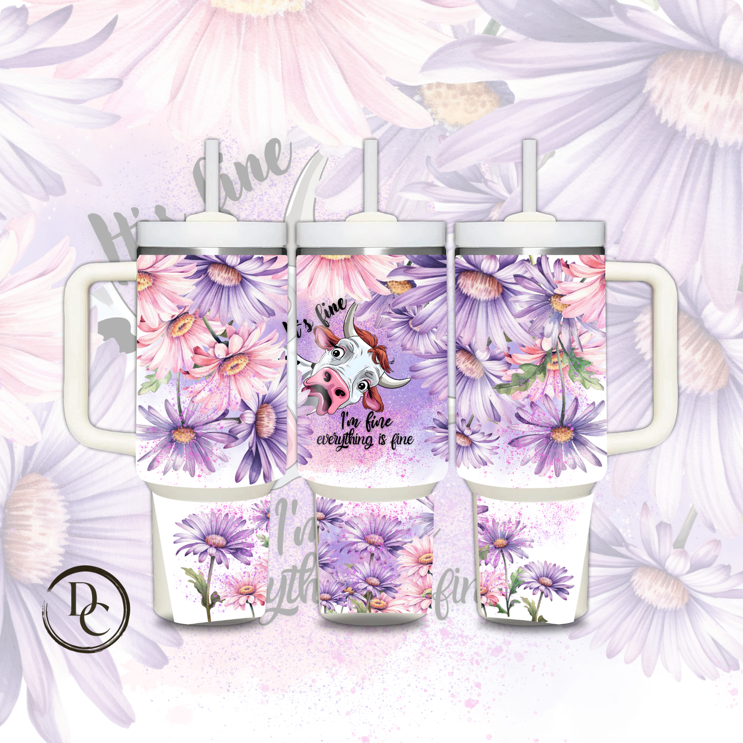 Don't Be Salty Heifer Highland Cow 30 oz & 40 Oz Custom Sublimation Tumbler Stainless Steel Insulated #1