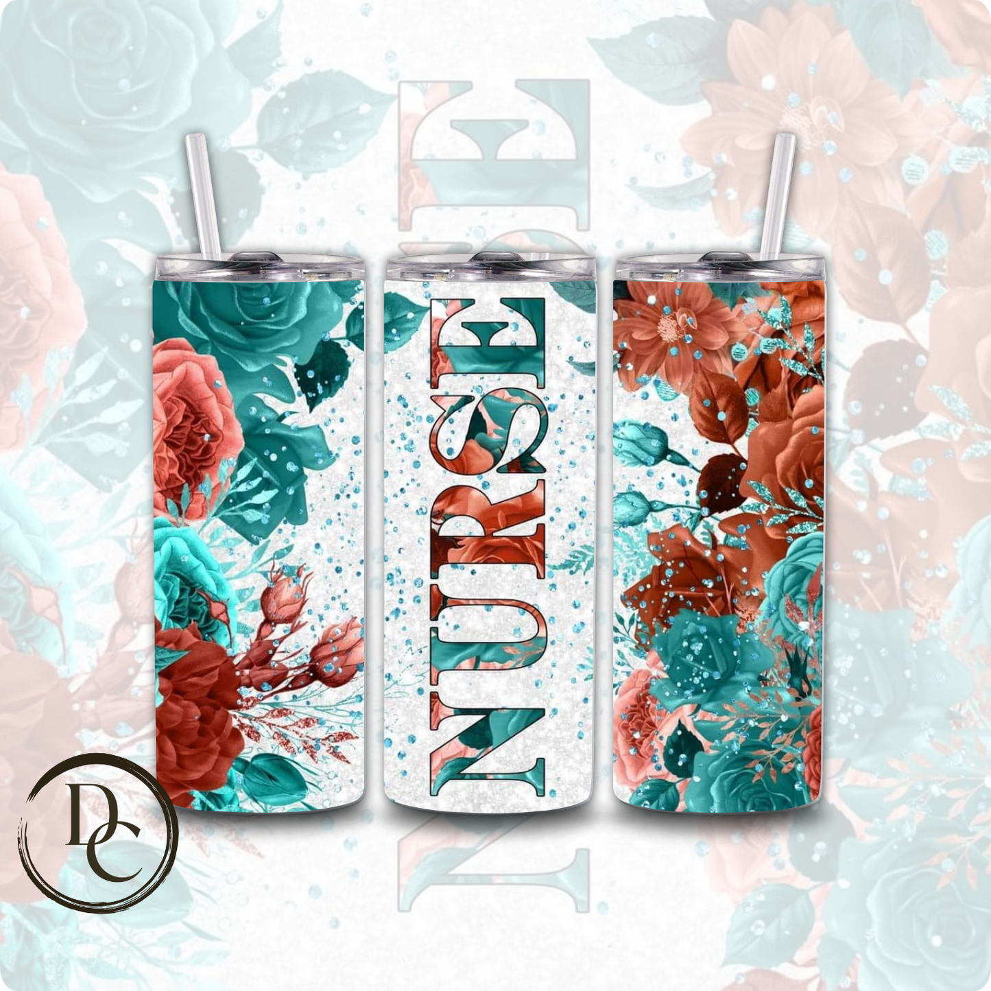 RN Registered Nurse 20 oz Custom Sublimation Tumbler Stainless Steel # 14