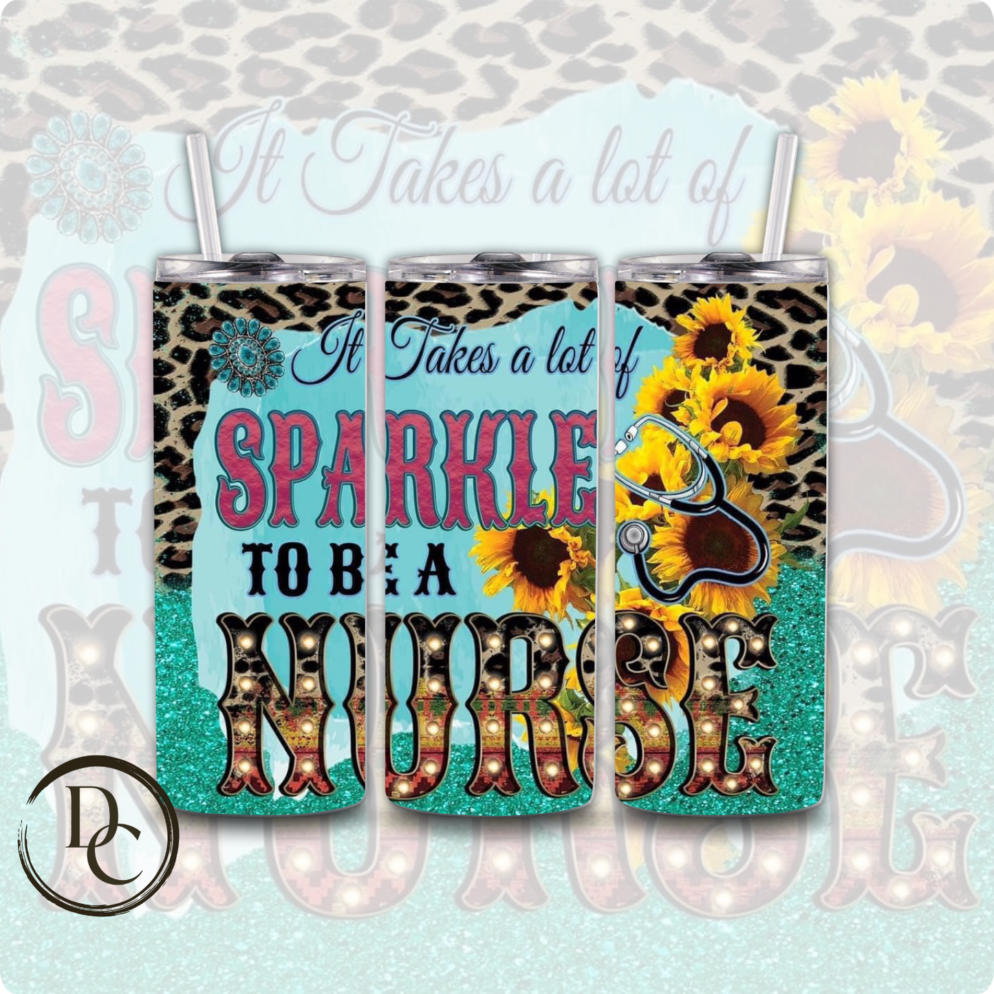 Nurse Life 20 oz Custom Sublimation Tumbler Stainless Steel #3