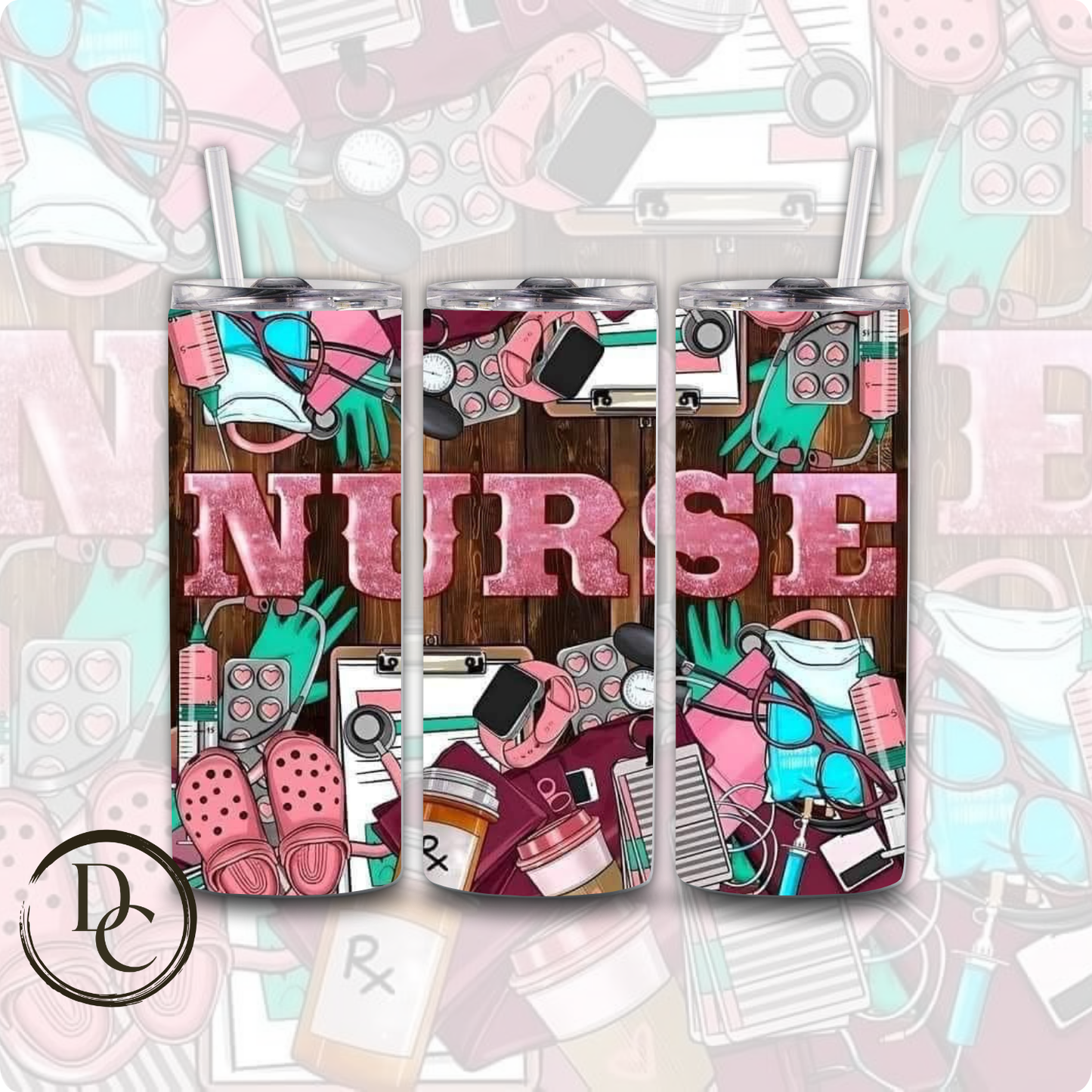 Nurse 20 oz Custom Sublimation Tumbler Stainless Steel # 20