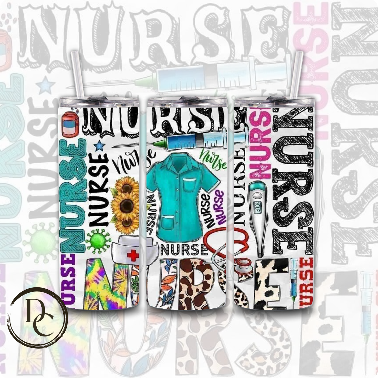 Scrub Life 20 oz Custom Sublimation Tumbler Stainless Steel # 23