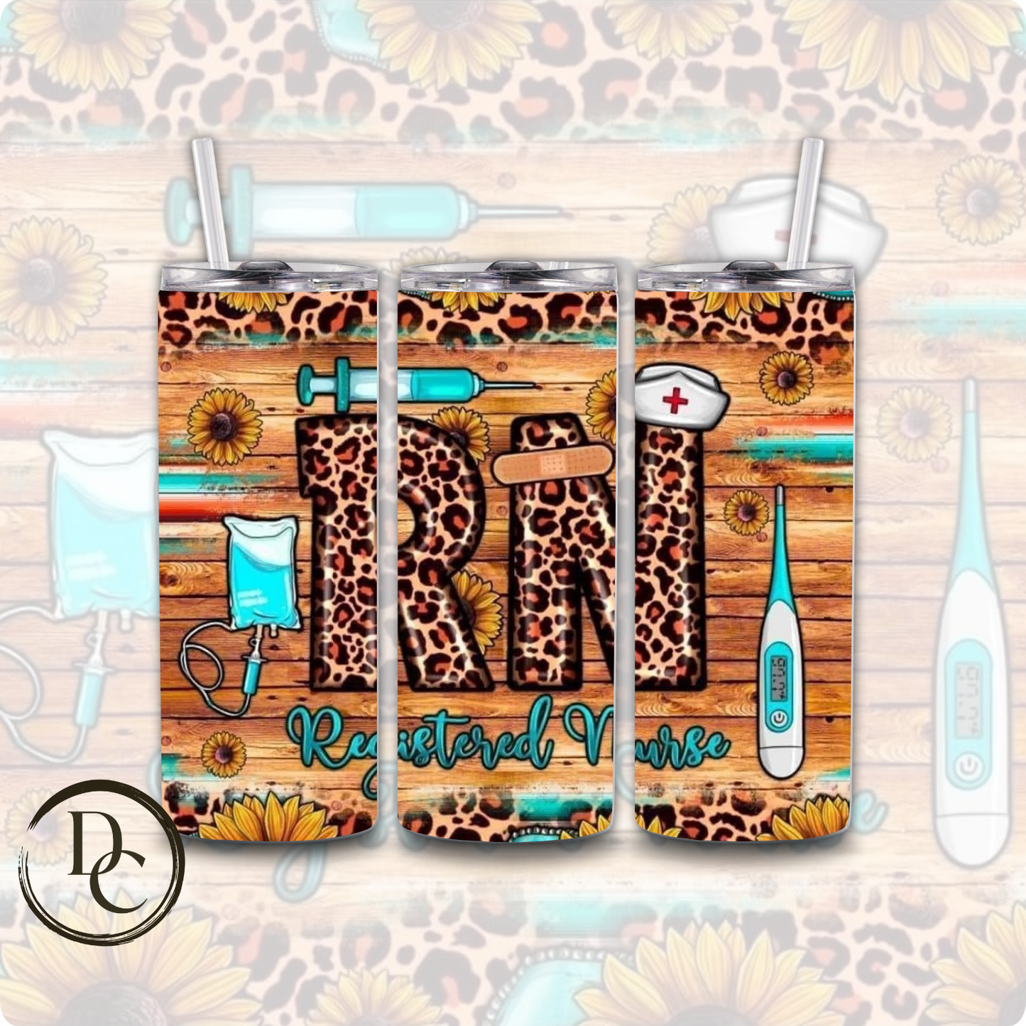 Nurse Life 20 oz Custom Sublimation Tumbler Stainless Steel #5