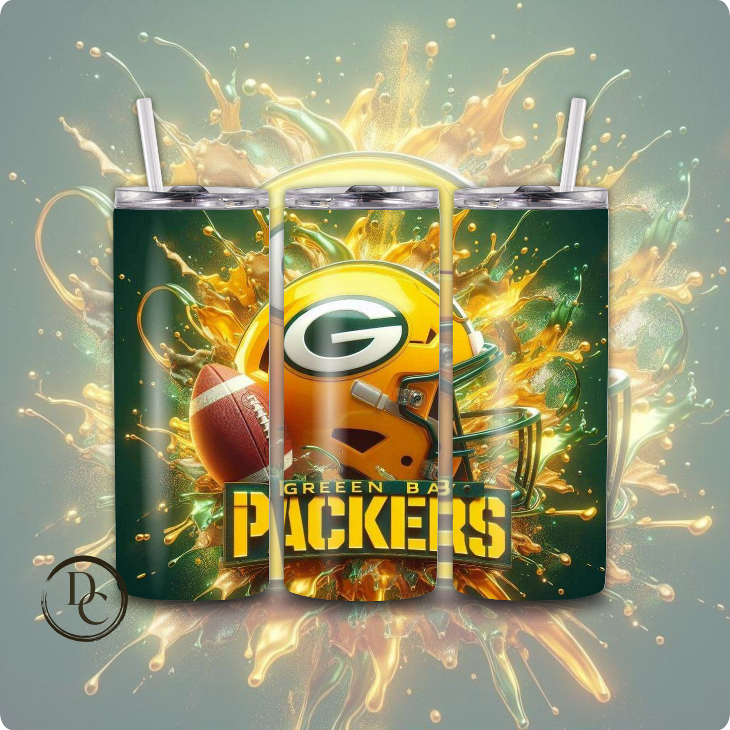 Packers Football 20 oz Custom Sublimation Tumbler Stainless Steel# 3