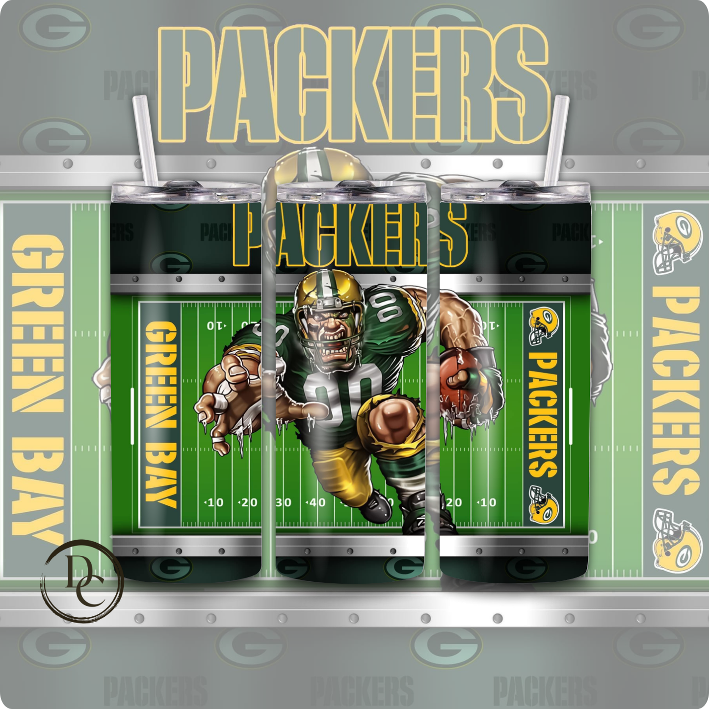 Packers Football 20 oz Custom Sublimation Tumbler Stainless Steel# 6