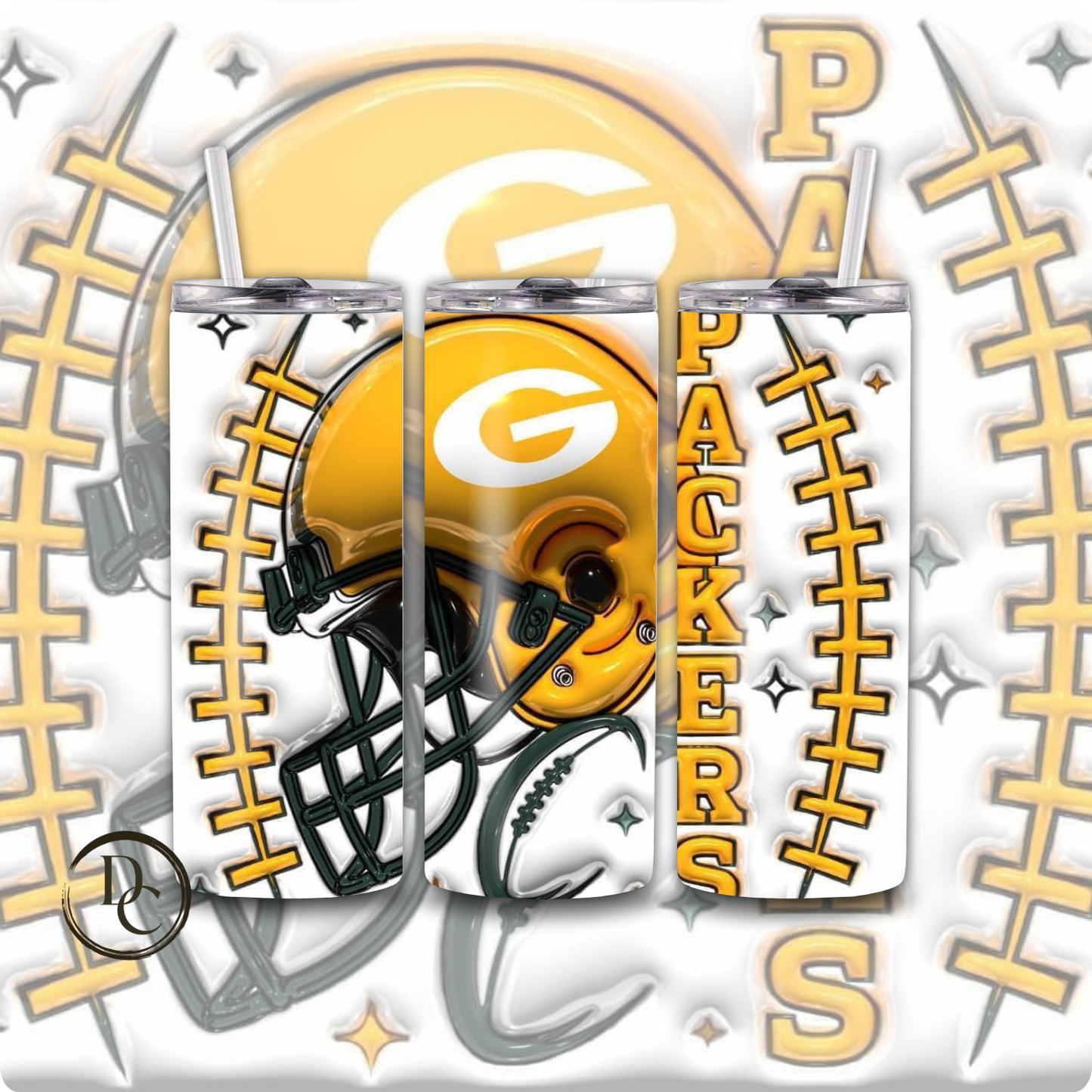 Packers Football 20 oz Custom Sublimation Tumbler Stainless Steel# 8