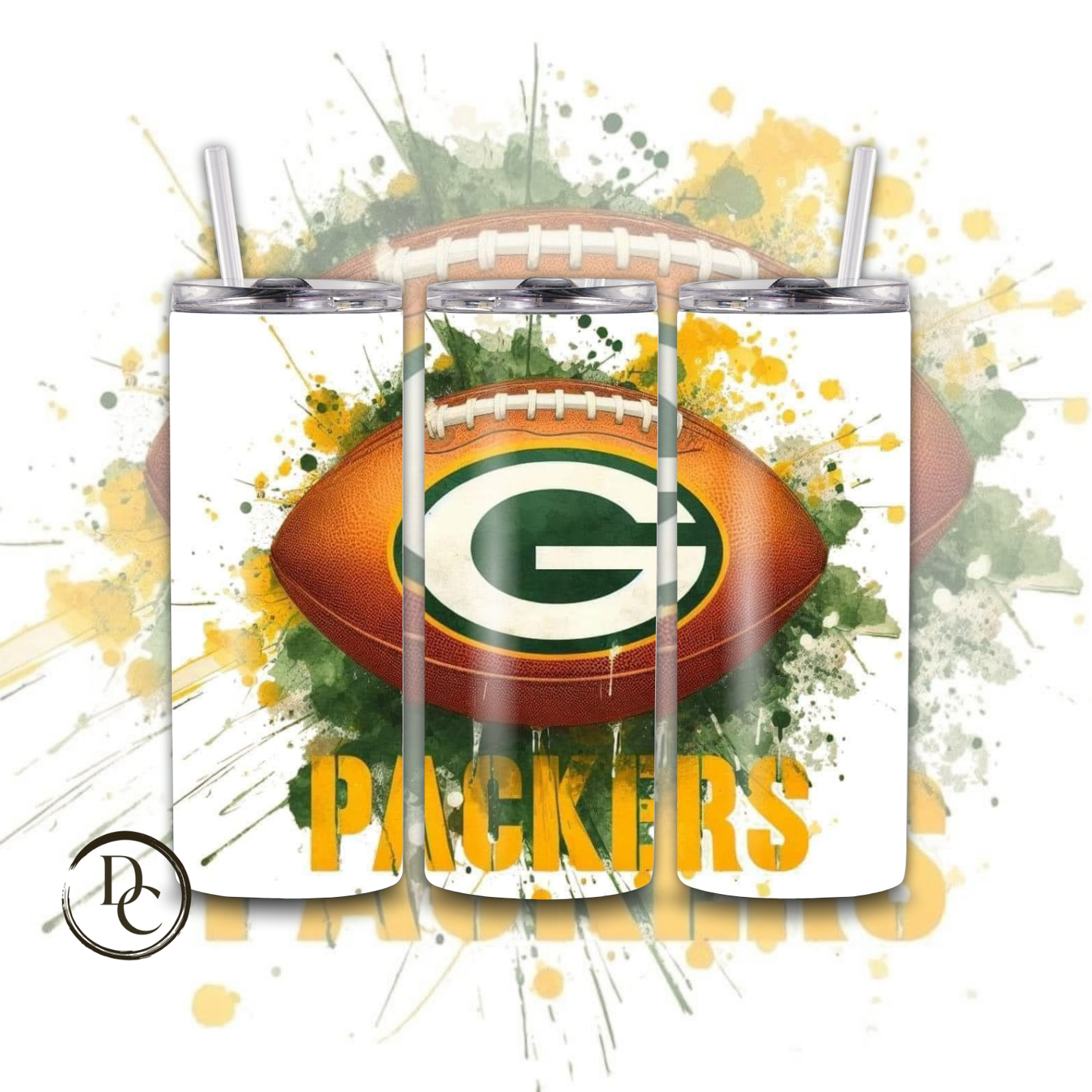 Packers Football Glitter 20 oz Custom Sublimation Tumbler Stainless Steel# 1