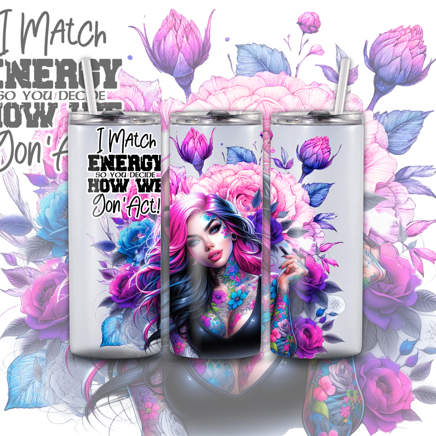 Positive Mind Positive Vibes 20 oz Custom Sublimation Tumbler Stainless Steel 30