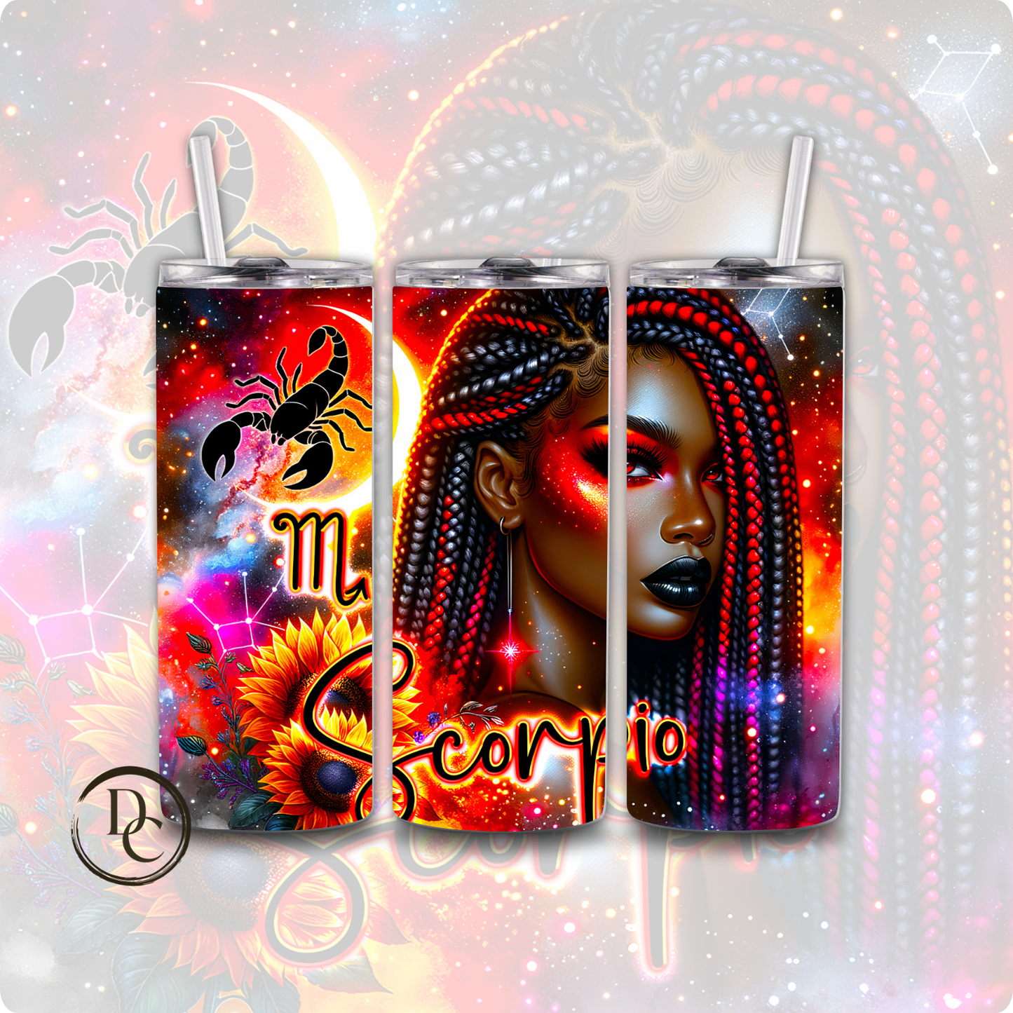 Taurus Zodiac African Women 20 oz Custom Sublimation Tumbler Stainless Steel