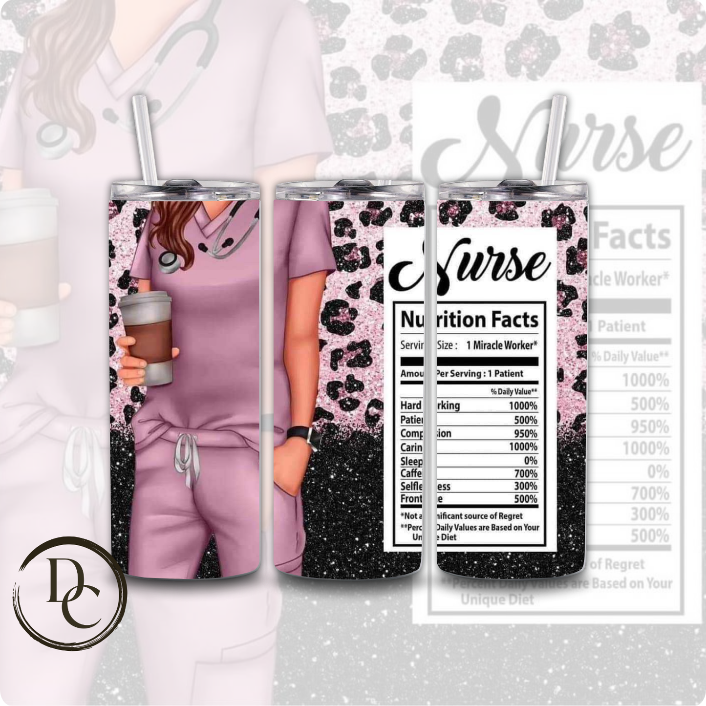 It Takes A Lot Of Sparkle To Be A Nurse 20 oz Custom Sublimation Tumbler Stainless Steel#7