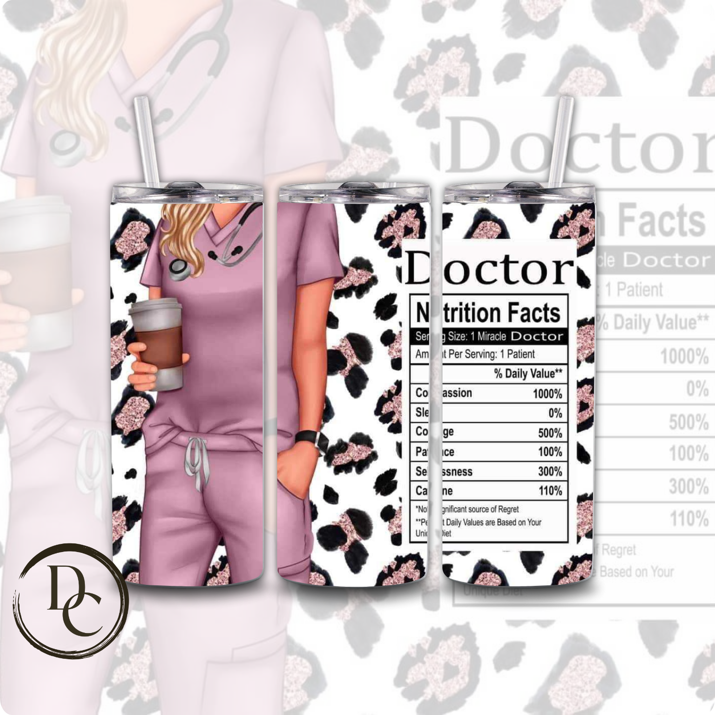 Not All Super Heroes Wear Capes 20 oz Custom Sublimation Tumbler Stainless Steel #12
