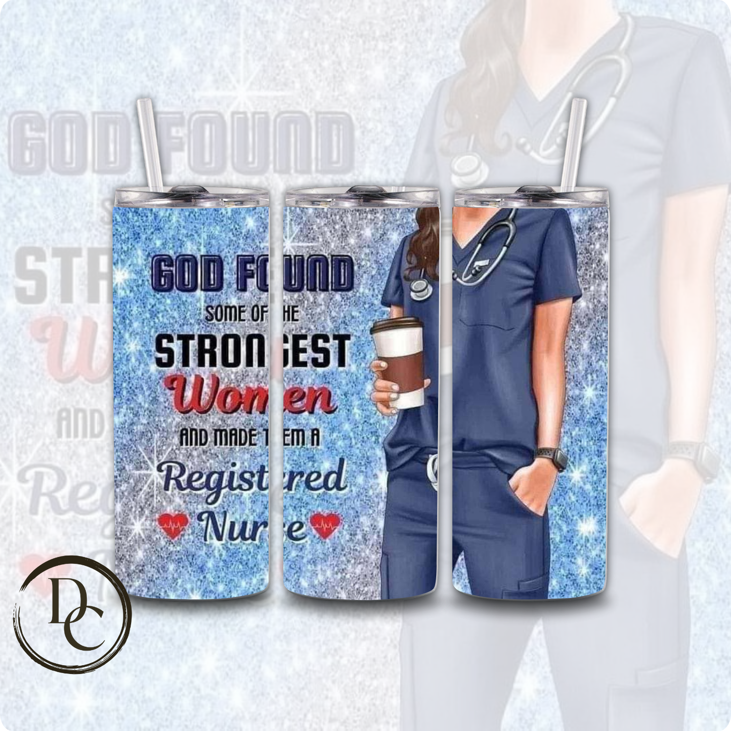 It Takes A Lot Of Sparkle To Be A Nurse 20 oz Custom Sublimation Tumbler Stainless Steel#7