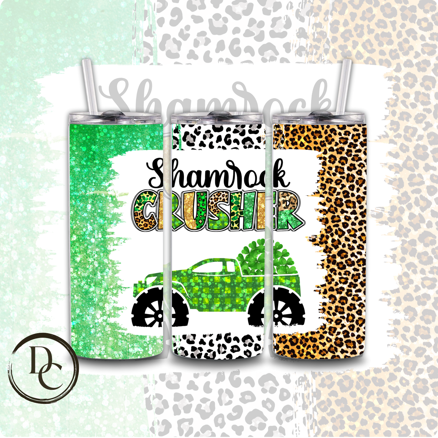 Shamrock Crusher 20 oz Custom Sublimation Tumbler Stainless Steel Insulated