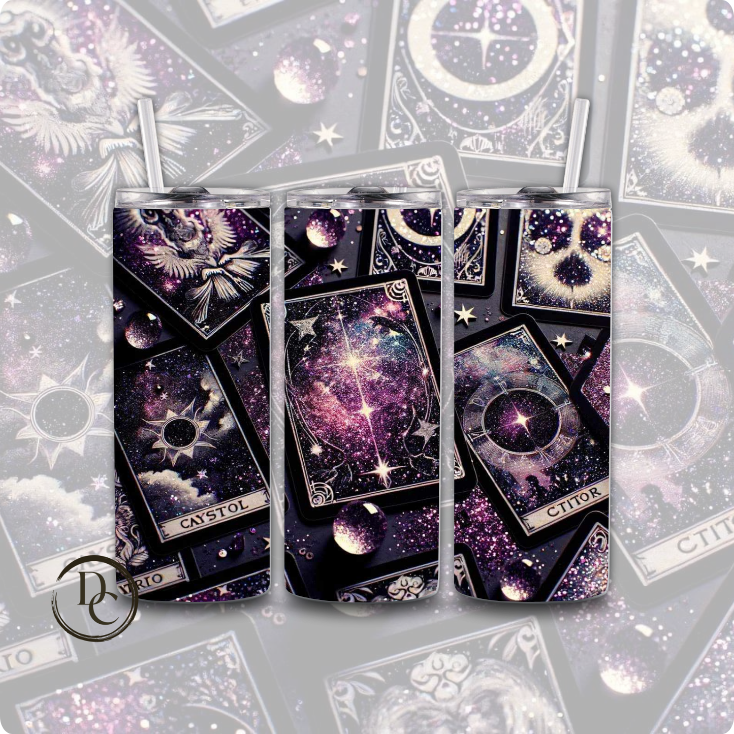 Tarot Cards / Witchy / Celestial 20 oz Custom Sublimation Tumbler Stainless Steel