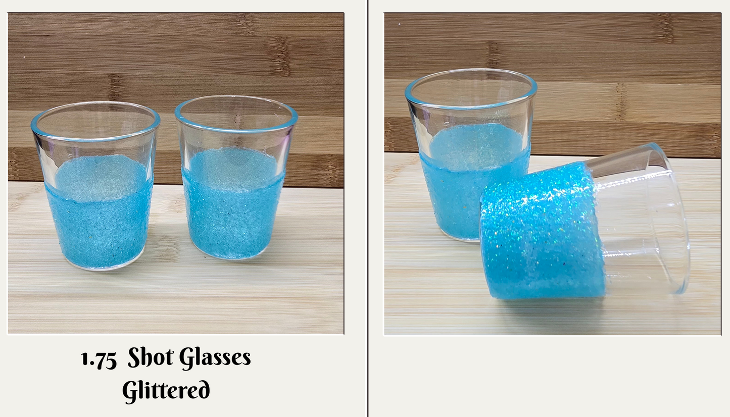 GOLD Glitter Shot Glass — Customizable with Optional Rhinestones