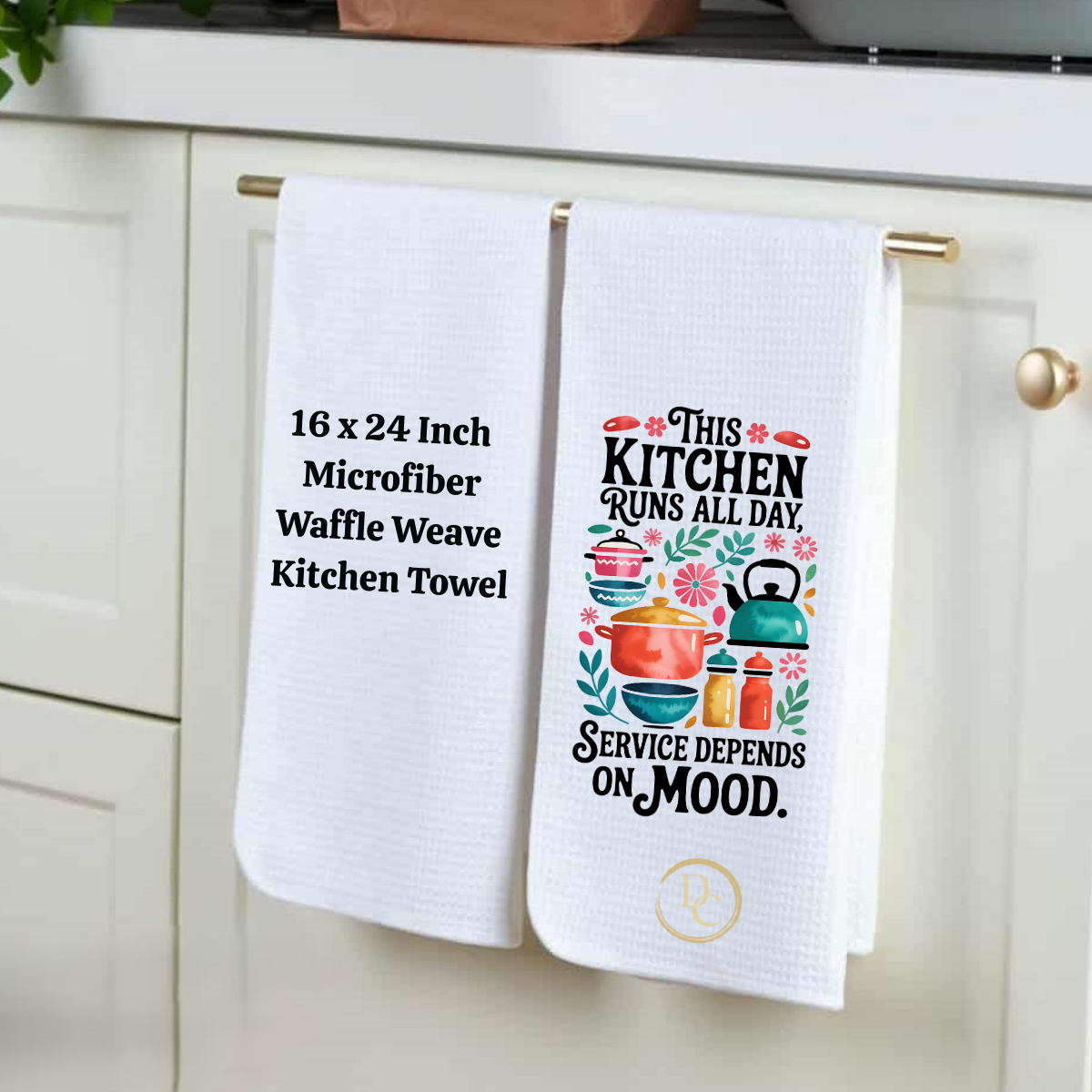 When In Doubt add Chicken, Funny Kitchen Towel Microfiber Waffle Weave