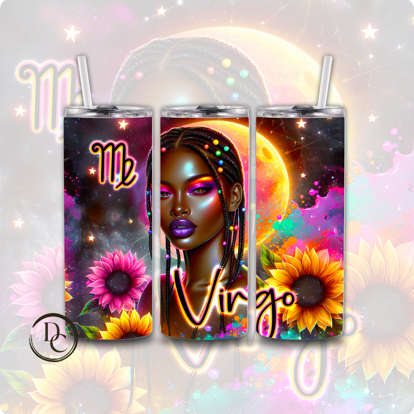 Taurus Zodiac African Women 20 oz Custom Sublimation Tumbler Stainless Steel