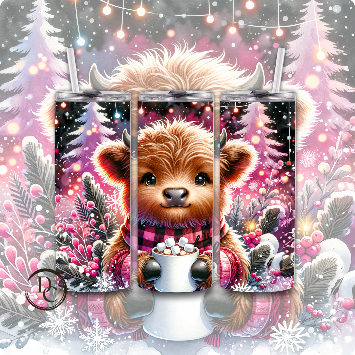 Magical Christmas 20 Oz Custom Sublimation Tumbler Stainless Steel # 1
